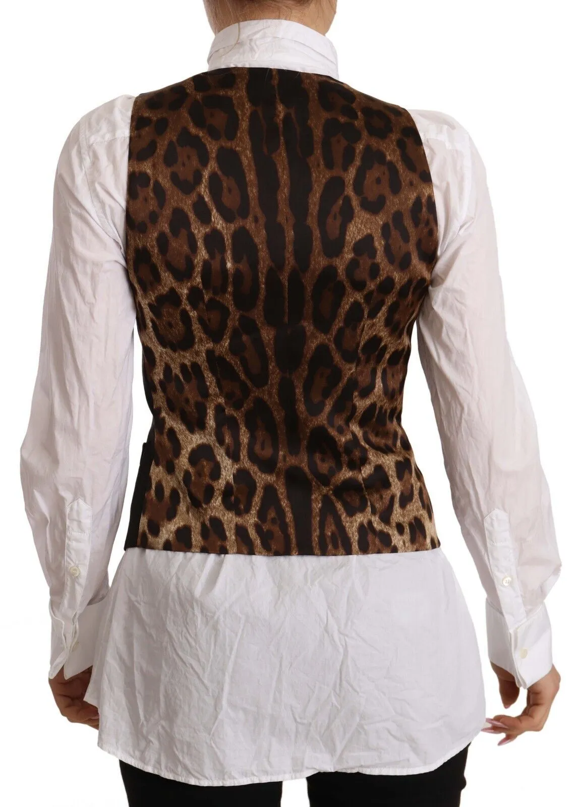 Dolce & Gabbana Women's Elegant Black Buttoned Vest Top