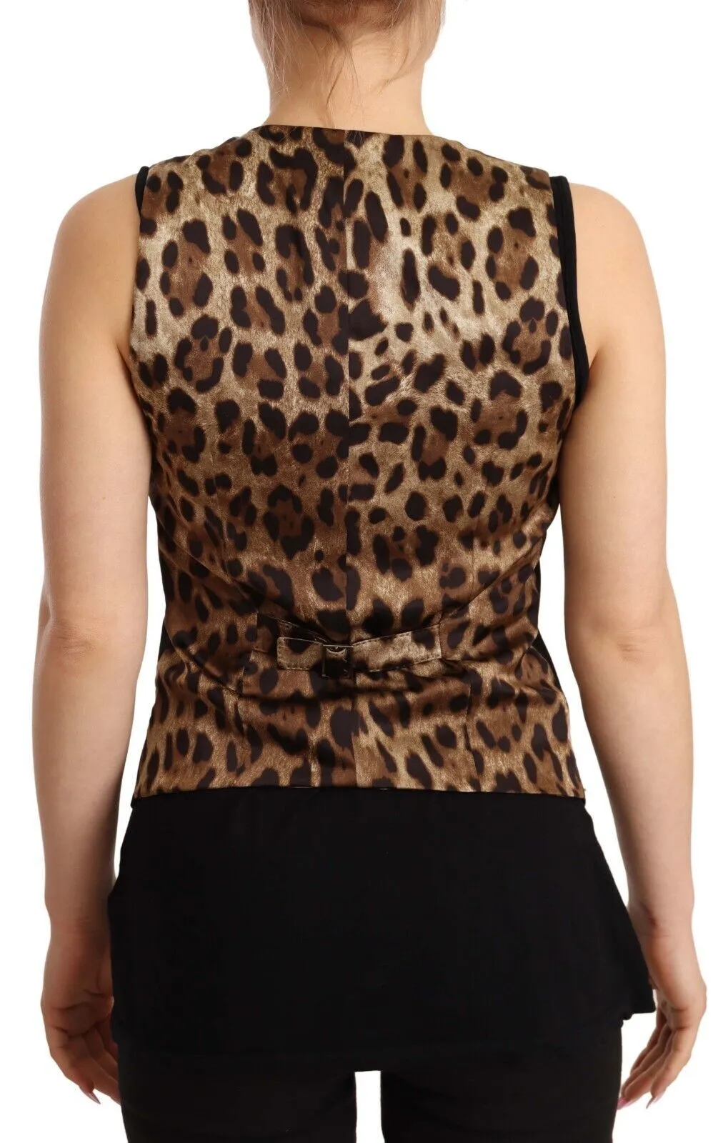 Dolce & Gabbana Women's Elegant Black Wool Blend Waistcoat