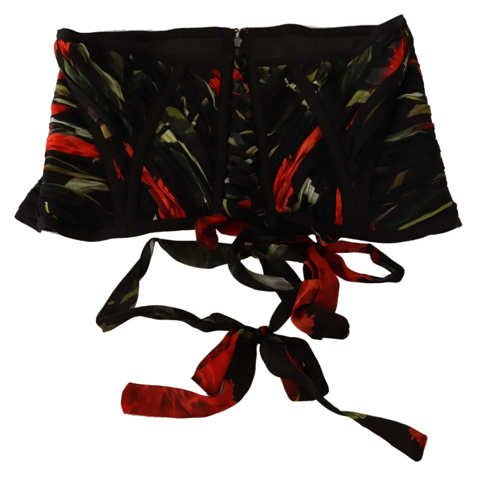 Dolce & Gabbana Women's Elegant Black Silk Corset Belt Top