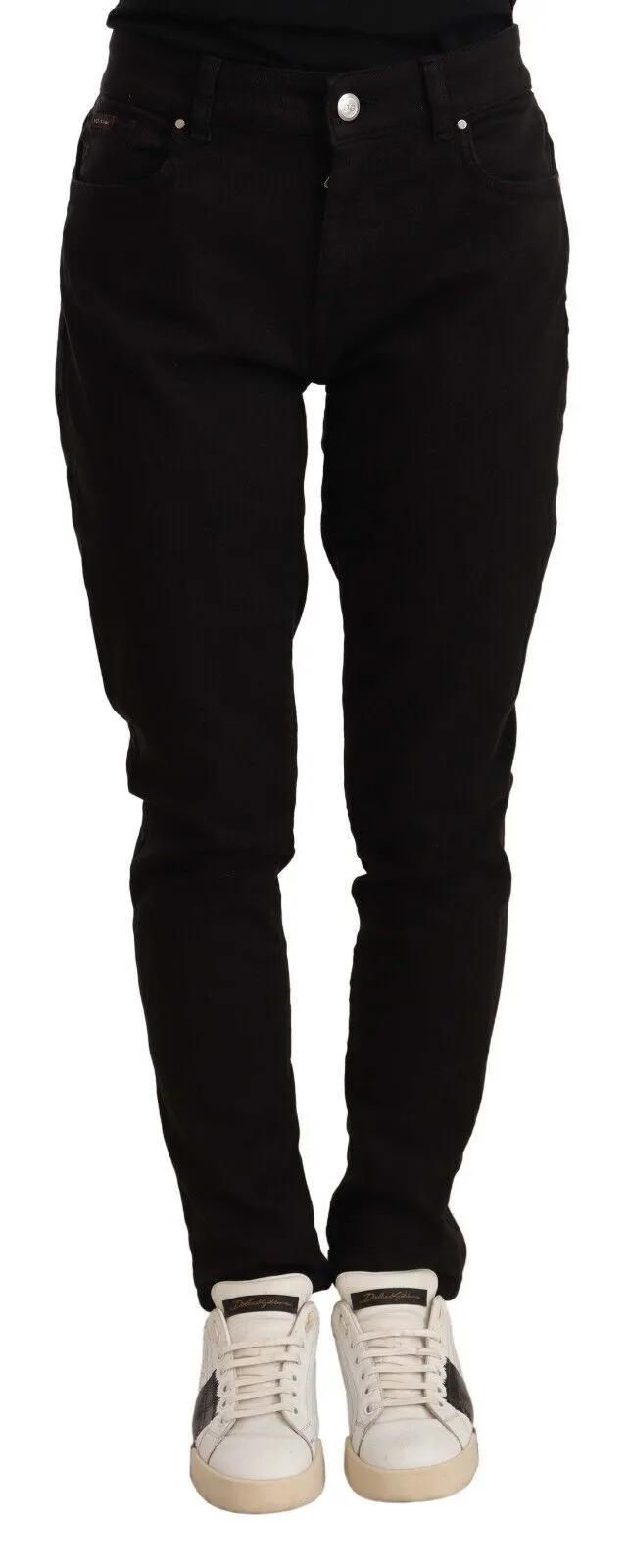 Dolce & Gabbana Women's Elegant Slim-Fit Black Skinny Jeans