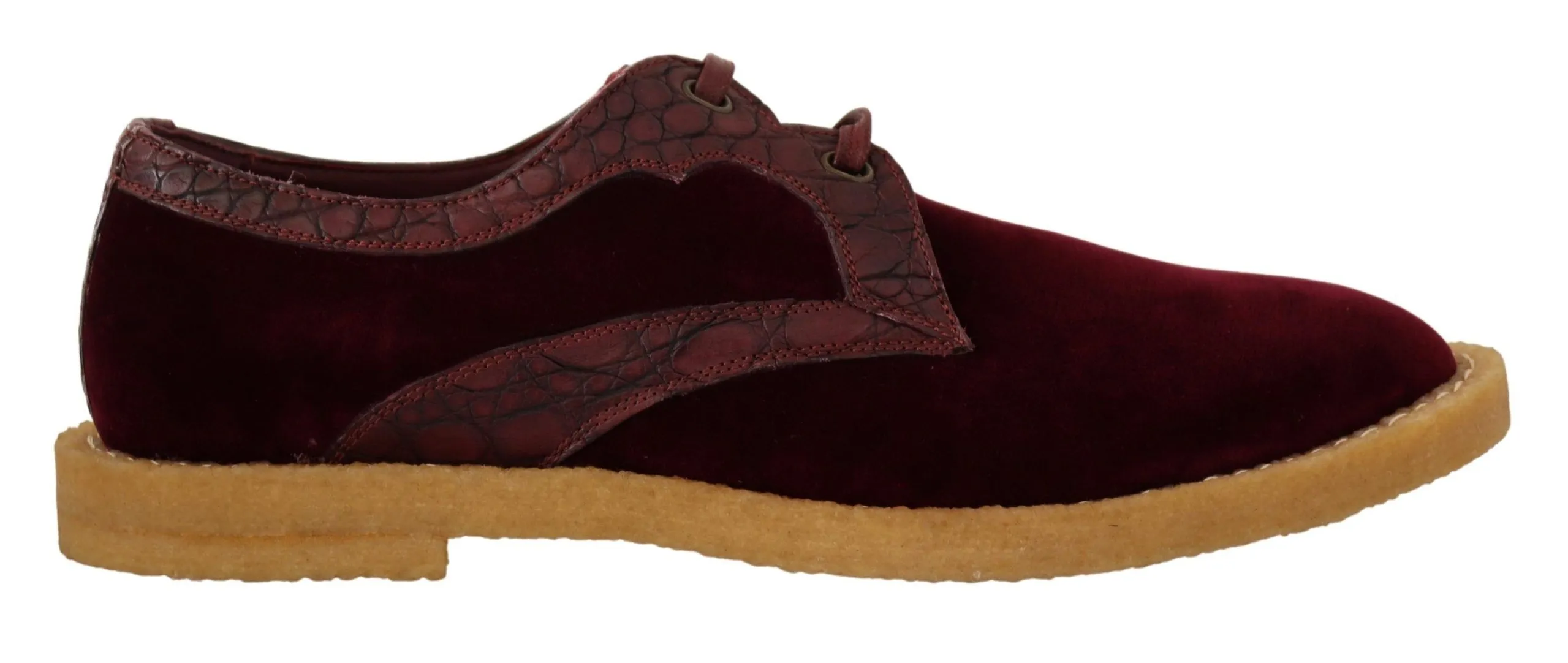 Dolce & Gabbana Men's Elegant Velvet and Exotic Leather Dress Shoes