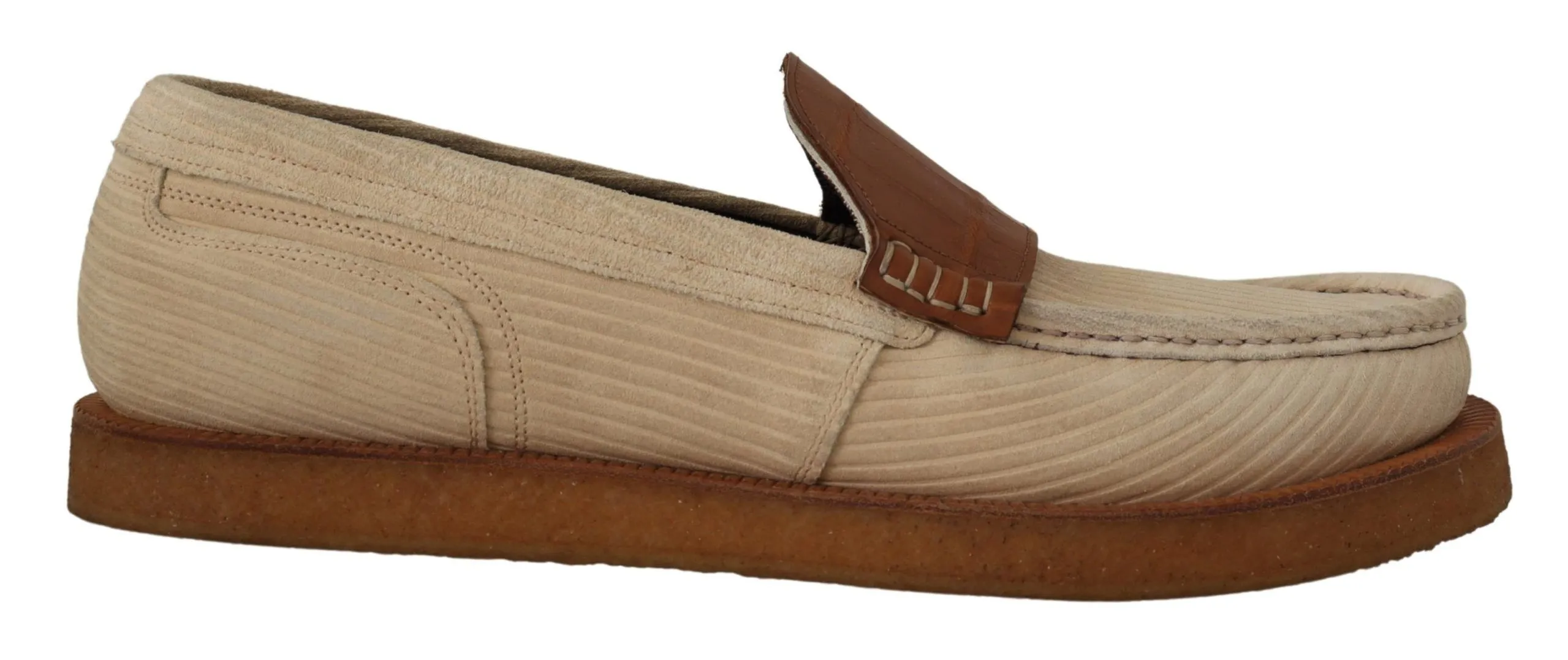 Dolce & Gabbana Men's Elegant White Crocodile Leather Loafers
