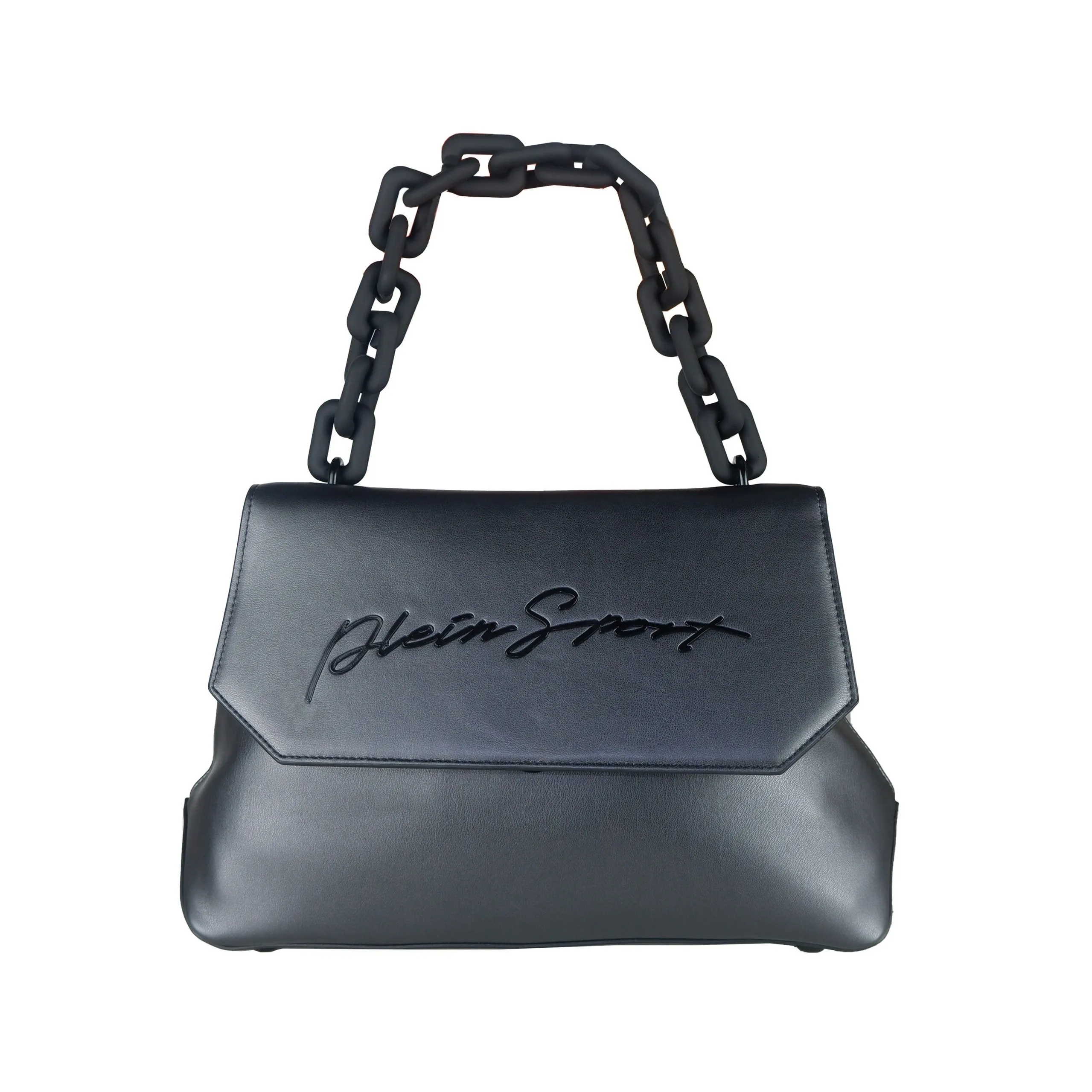 Plein Sport Women's Sleek Black Sports Handbag with Logo