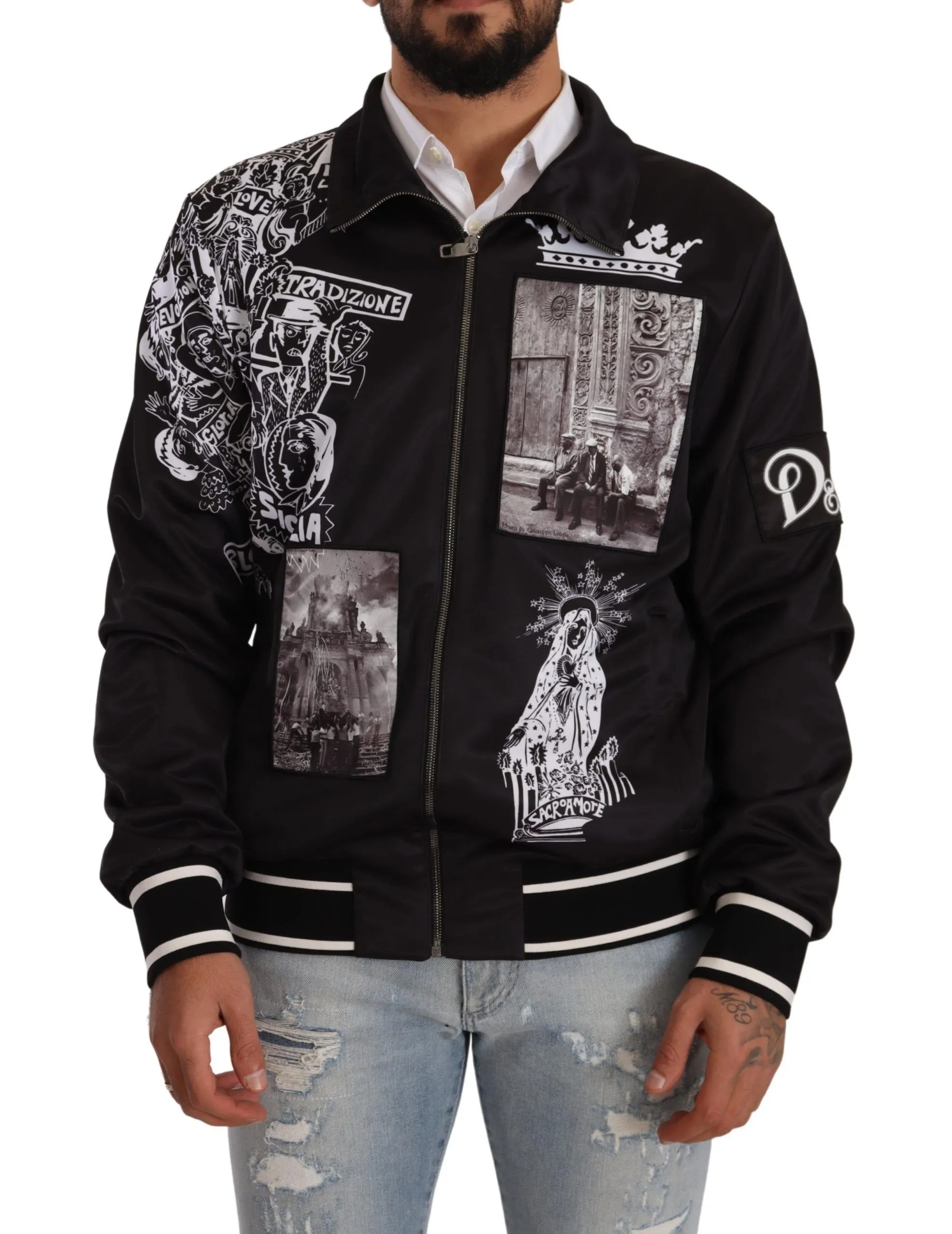 Dolce & Gabbana Men's Stunning Superstizione Zip Sweater