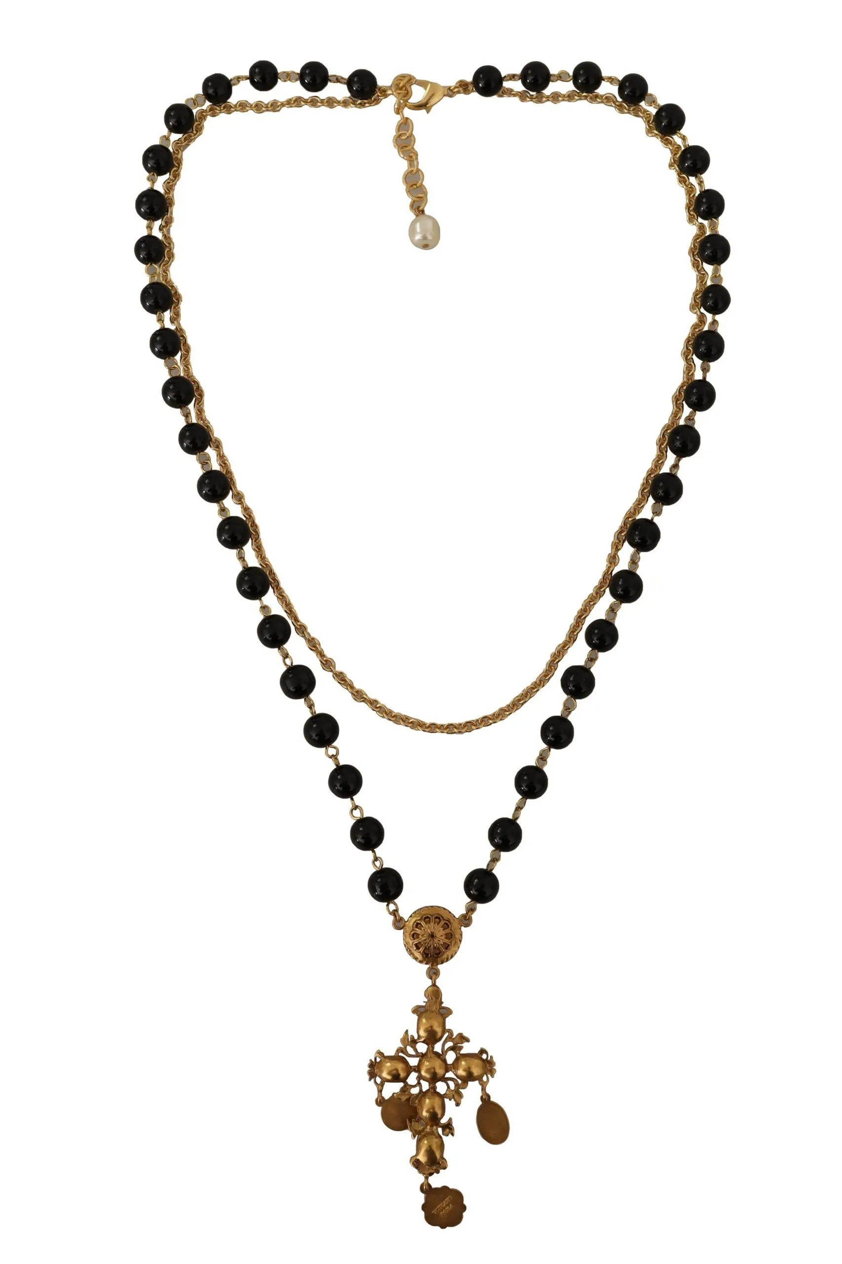 Dolce & Gabbana Women's Elegant Charm Cross Necklace in Gold