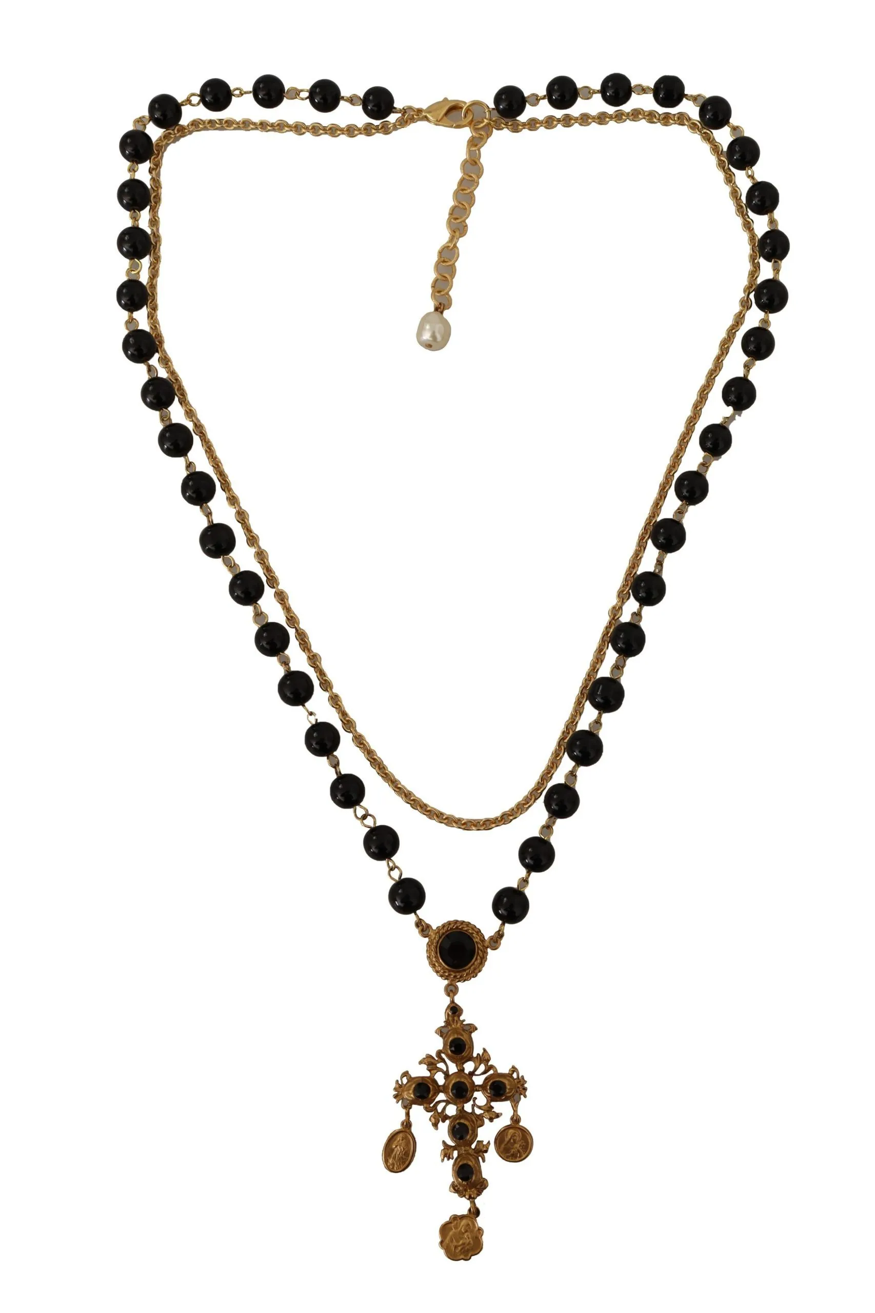 Dolce & Gabbana Women's Elegant Charm Cross Necklace in Gold