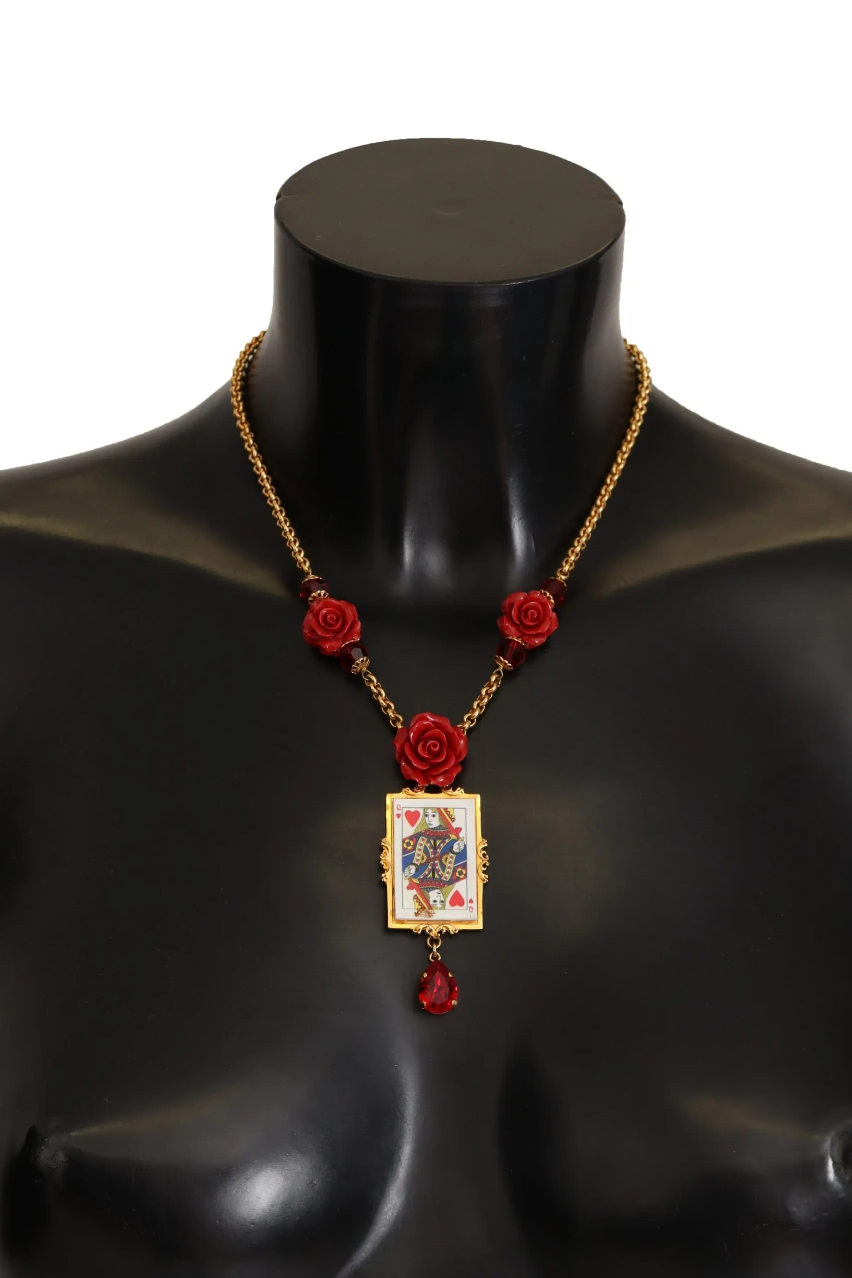 Dolce & Gabbana Women's Queen Card Deck Crystal Necklace