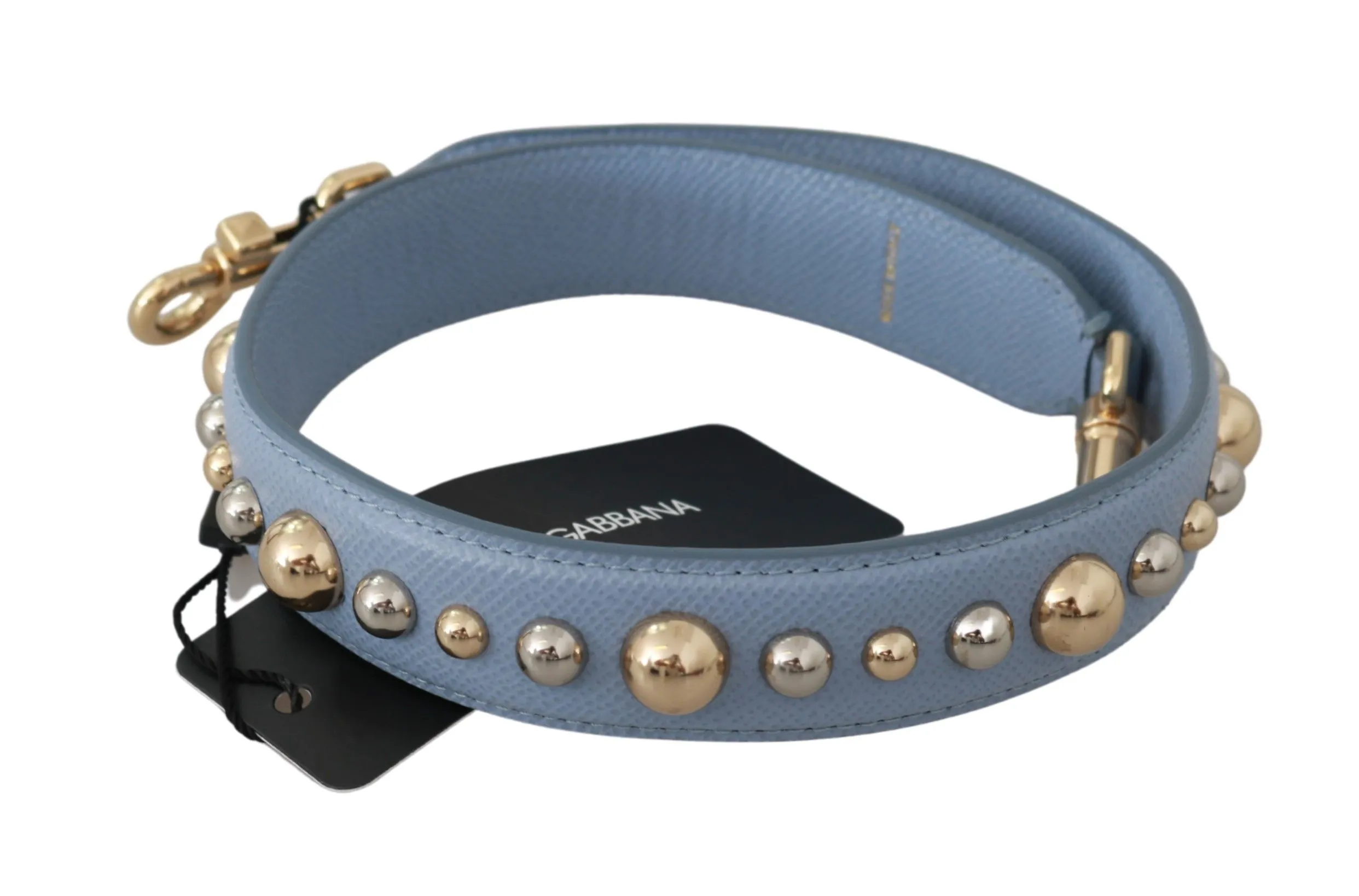 Dolce & Gabbana Women's Elegant Blue Leather Shoulder Strap