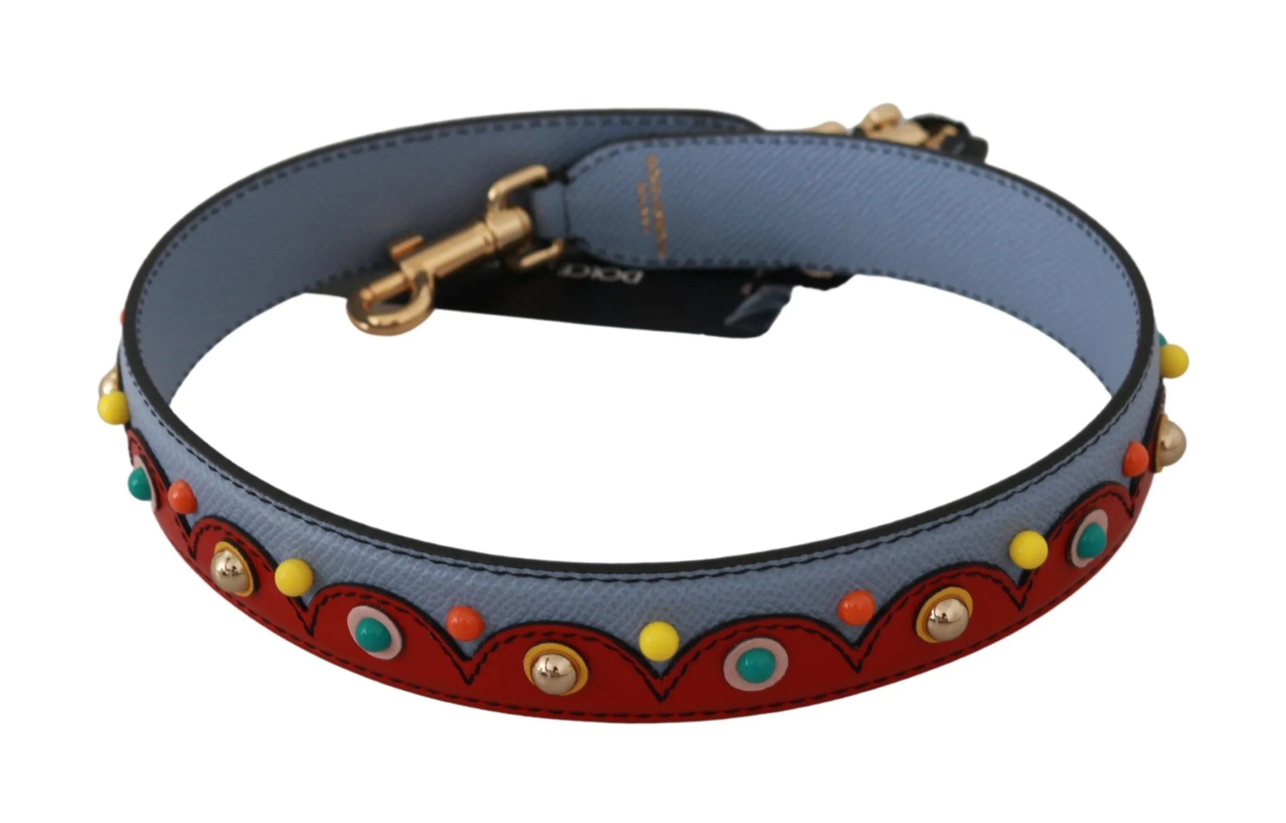 Dolce & Gabbana Women's Elegant Blue Leather Shoulder Strap Accessory