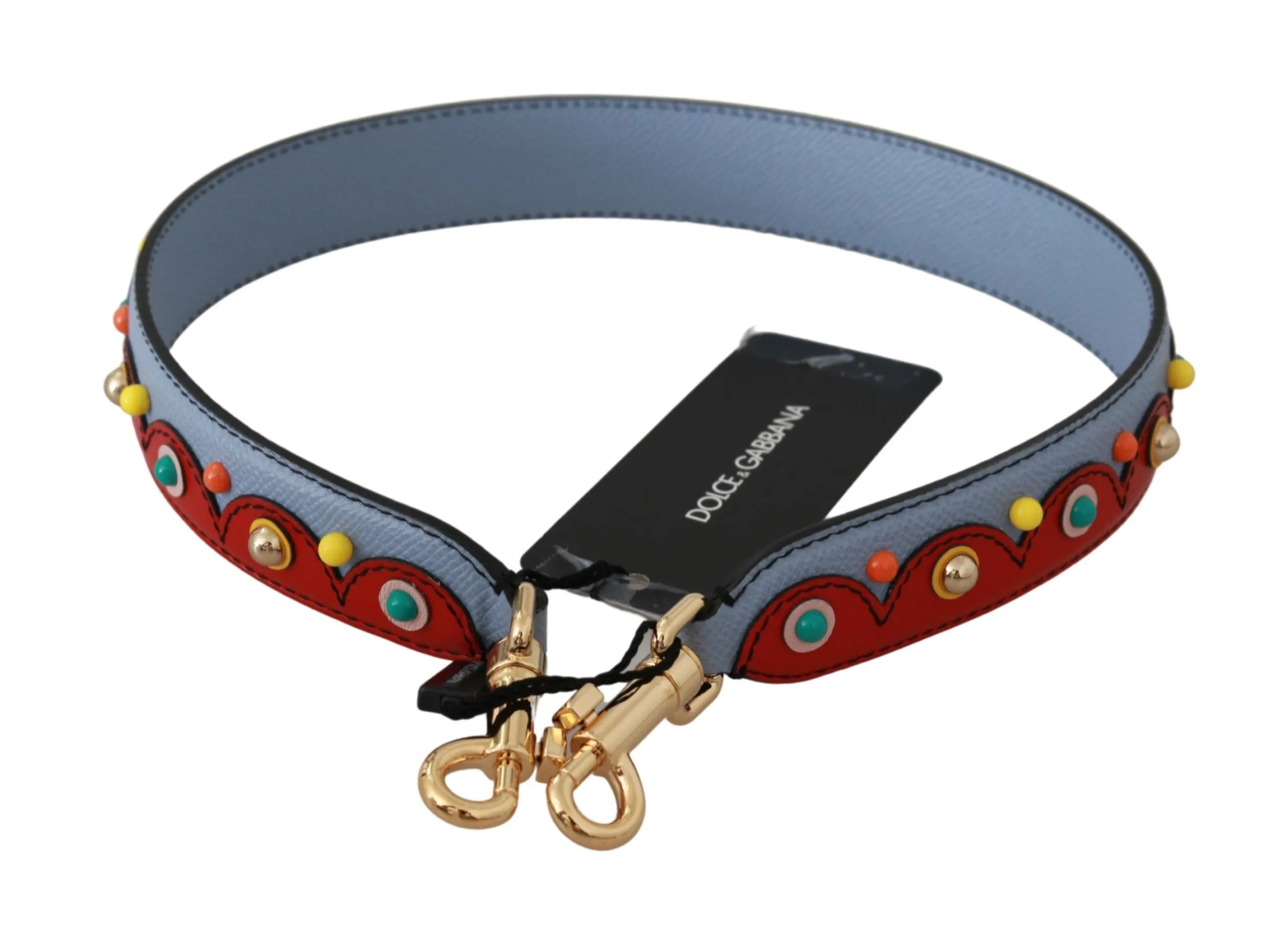 Dolce & Gabbana Women's Elegant Blue Leather Shoulder Strap Accessory