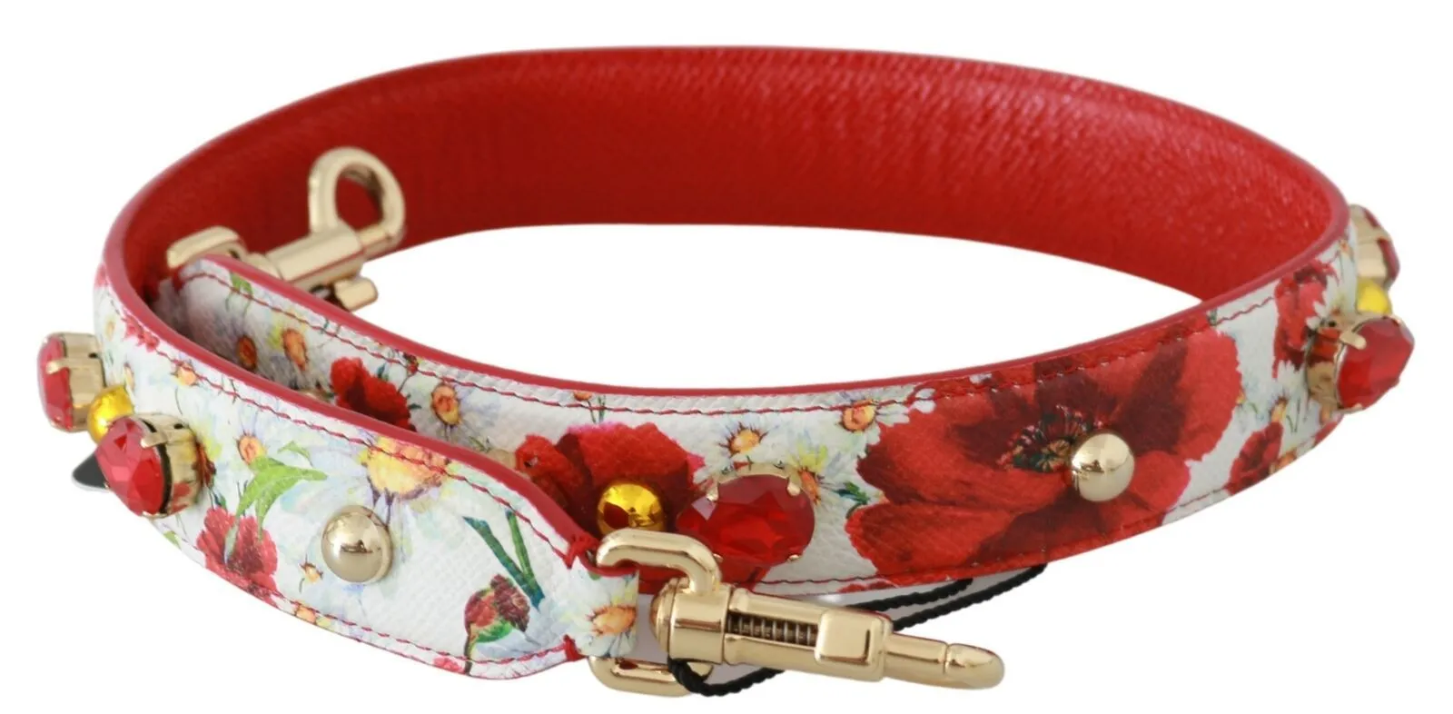 Dolce & Gabbana Women's Floral Embellished Calfskin Shoulder Strap