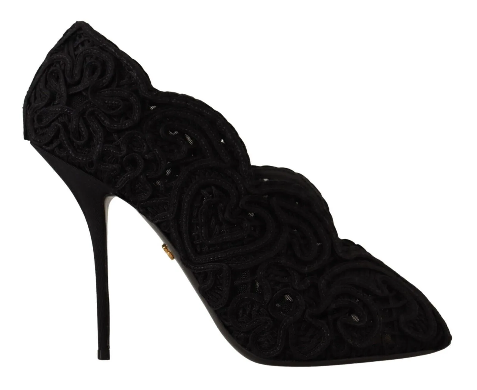 Dolce & Gabbana Women's Elegant Black Lace Stiletto Heels