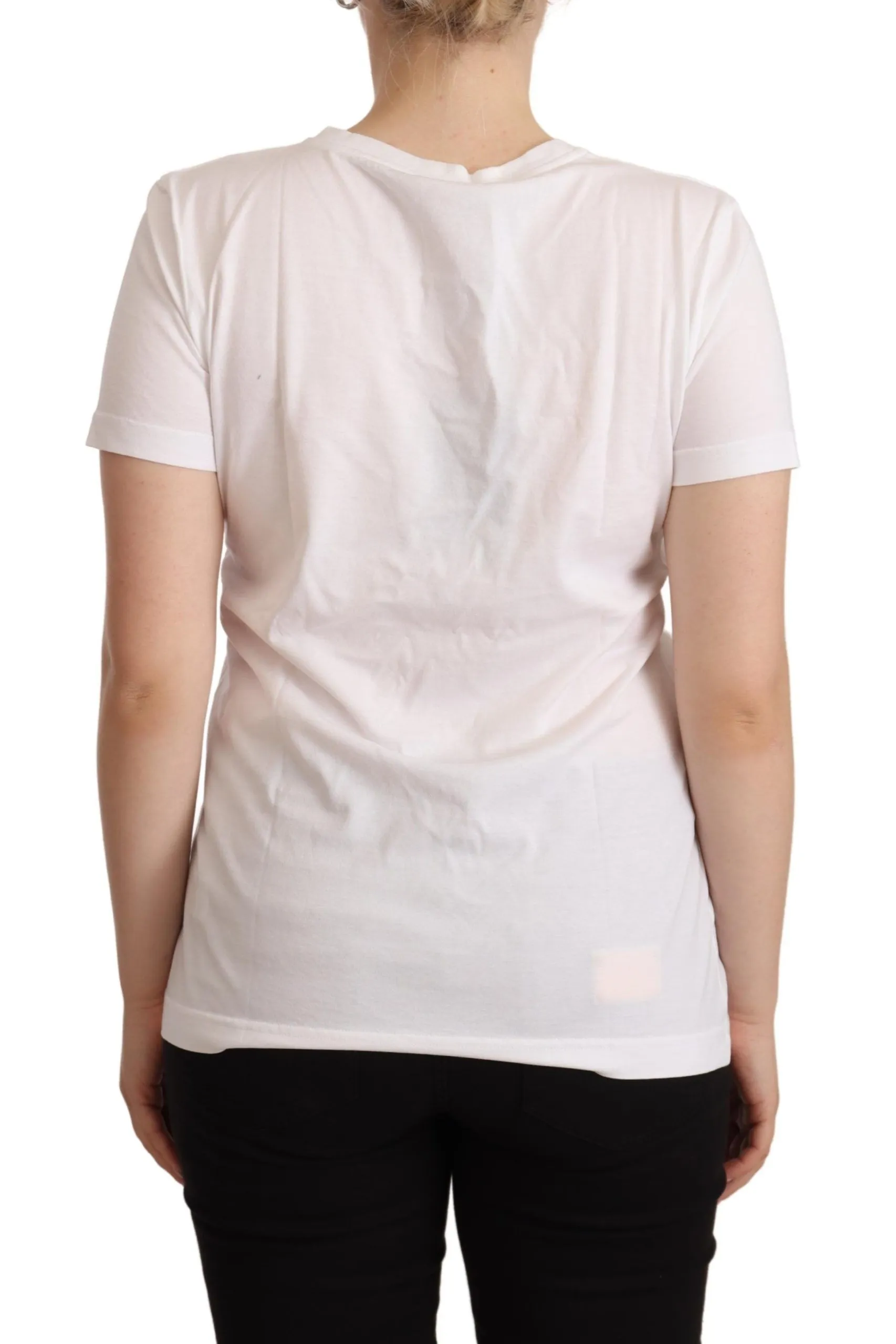 Dolce & Gabbana Women's Chic White Cotton Tee with D&G Motif