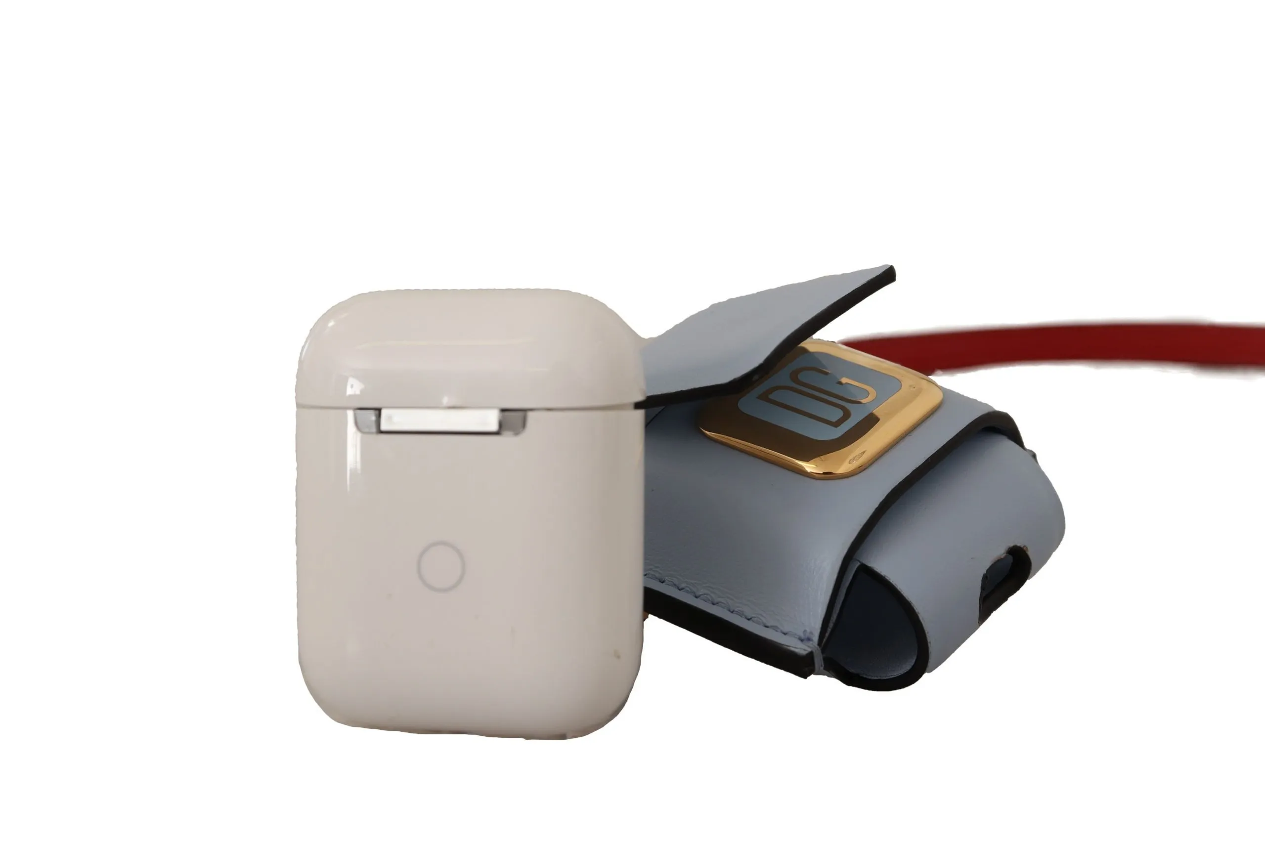 Dolce & Gabbana Women's Elegant Dual-Tone Leather Airpods Case