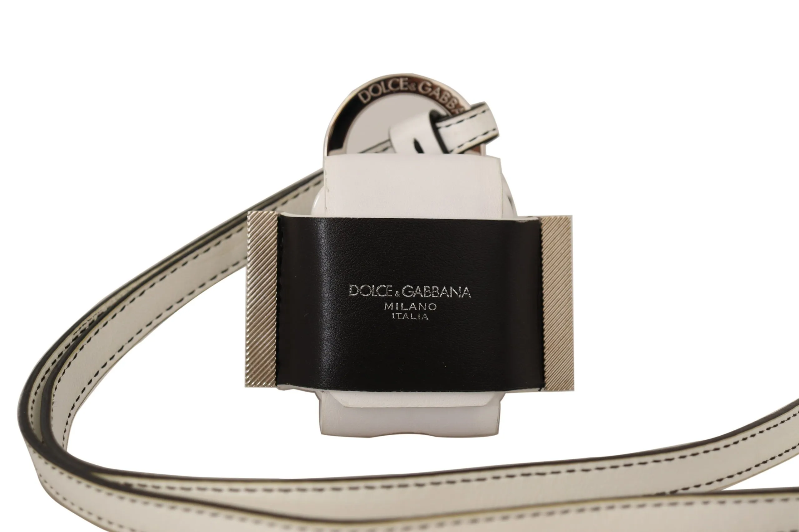 Dolce & Gabbana Women's Chic Leather Airpods Case in Monochrome