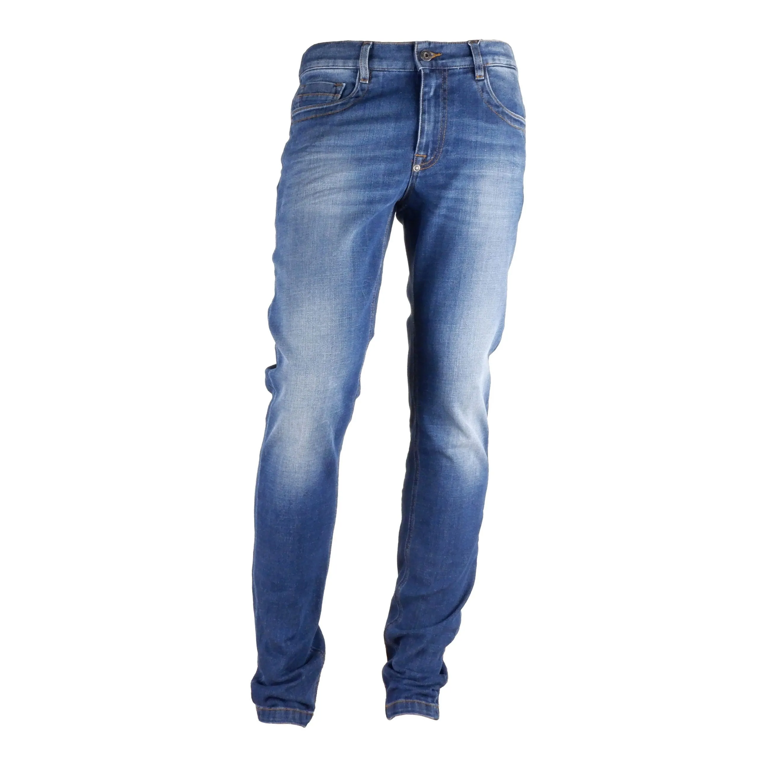 Bikkembergs Men's Sleek Dark Blue Regular Fit Jeans