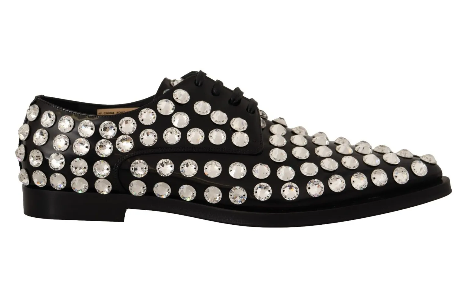 Dolce & Gabbana Women's Crystal-Embellished Leather Formal Flats
