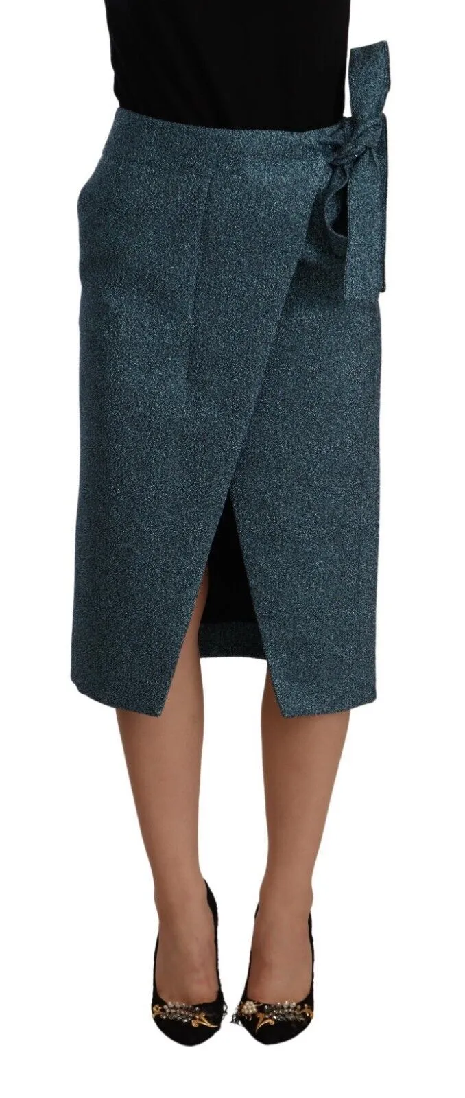 Koonhor Women's Elegant High Waist Wrap Skirt