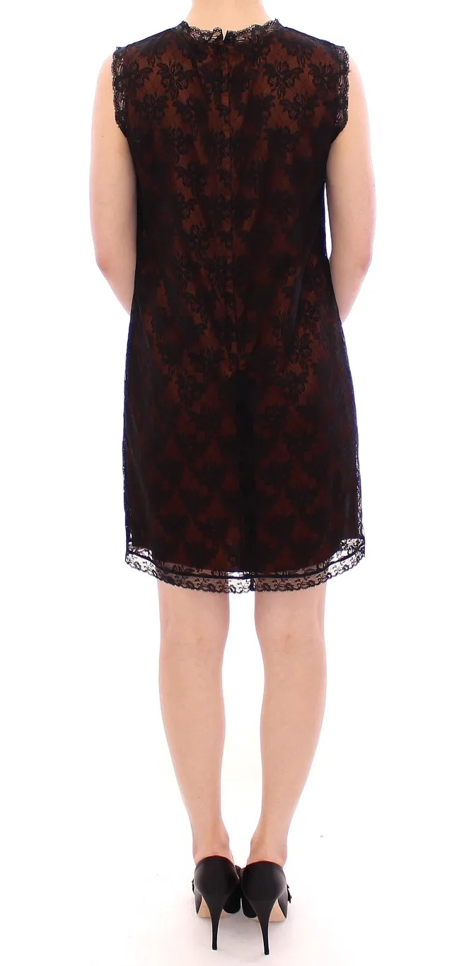 Dolce & Gabbana Women's Elegant Floral Lace Shift Mini Dress