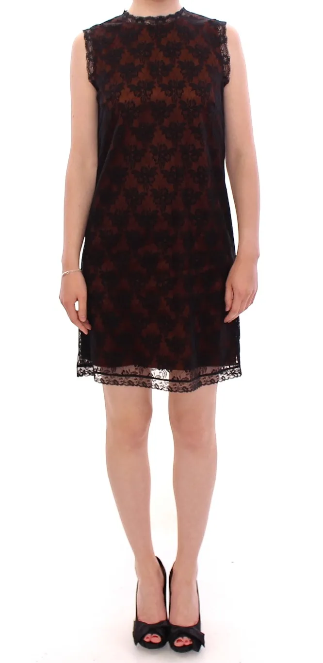 Dolce & Gabbana Women's Elegant Floral Lace Shift Mini Dress
