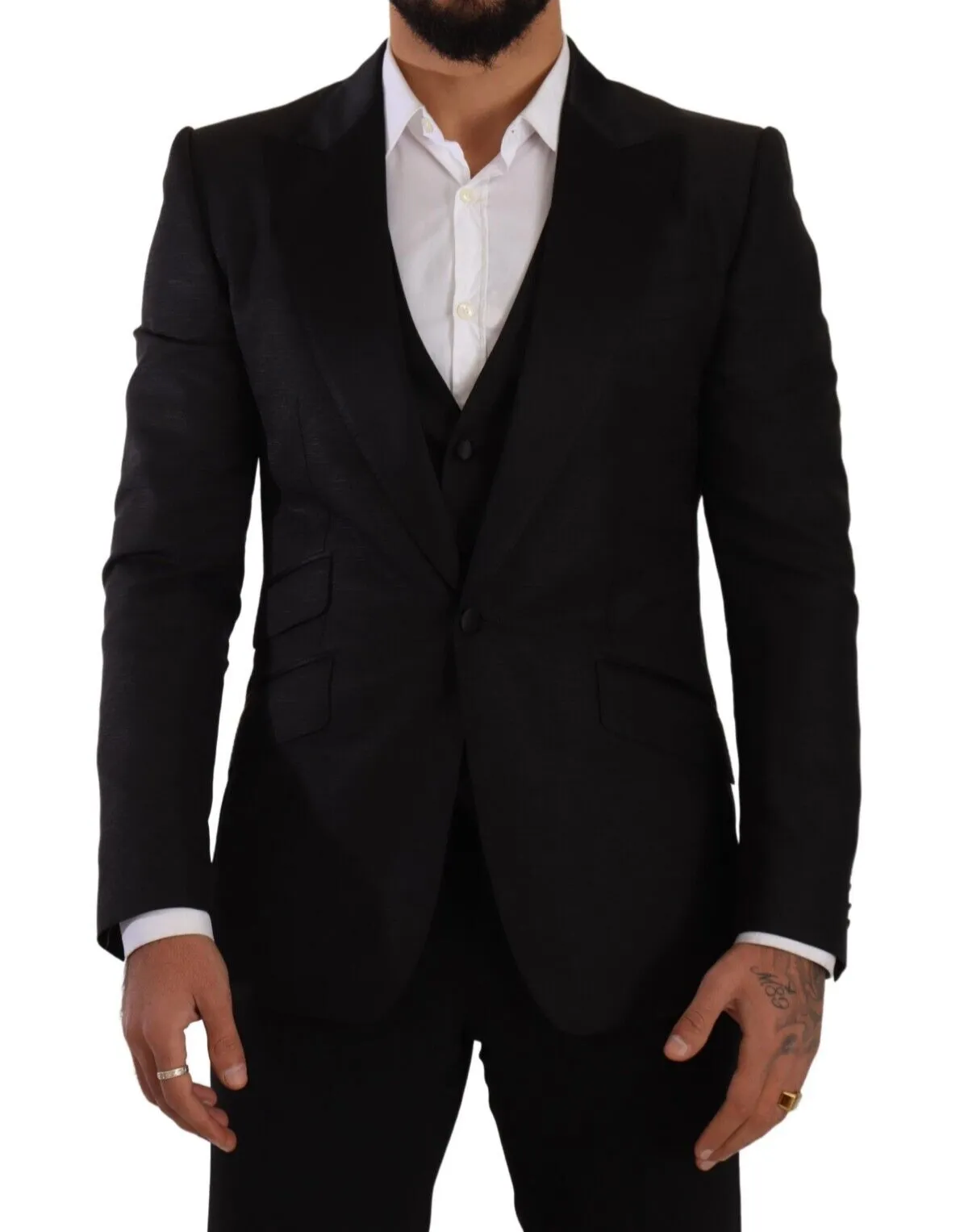 Dolce & Gabbana Men's Sicilia Slim Fit Black Suit Ensemble