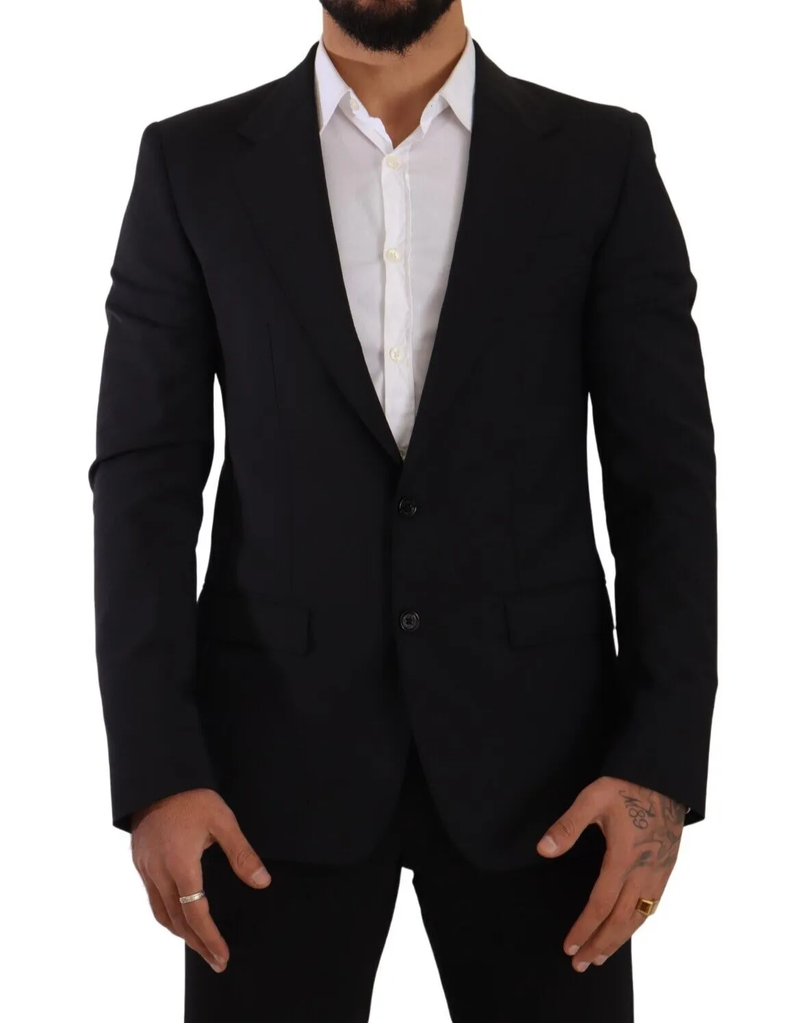 Dolce & Gabbana Men's Elegant Black Martini Slim Fit Blazer and Vest