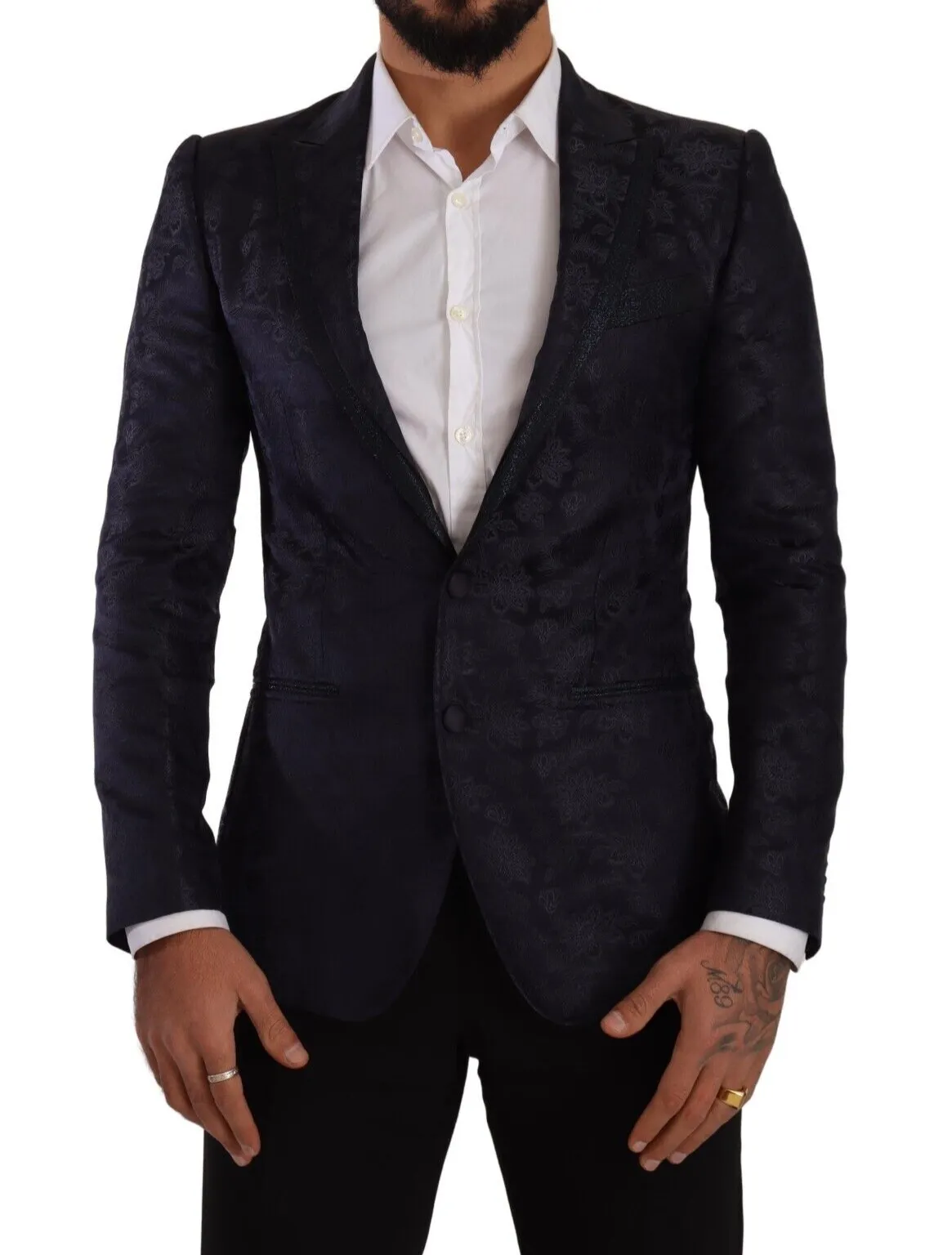 Dolce & Gabbana Men's Elegant Dark Blue MARTINI Formal Blazer