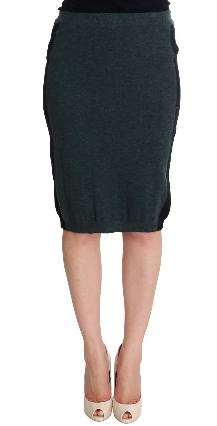 MILA SCHÖN Women's Emerald Elegance Wool-Blend Pencil Skirt