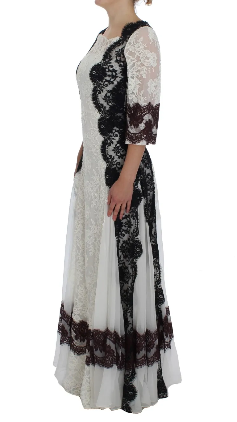 Dolce & Gabbana Women's Floral Lace Silk Blend Maxi Dress