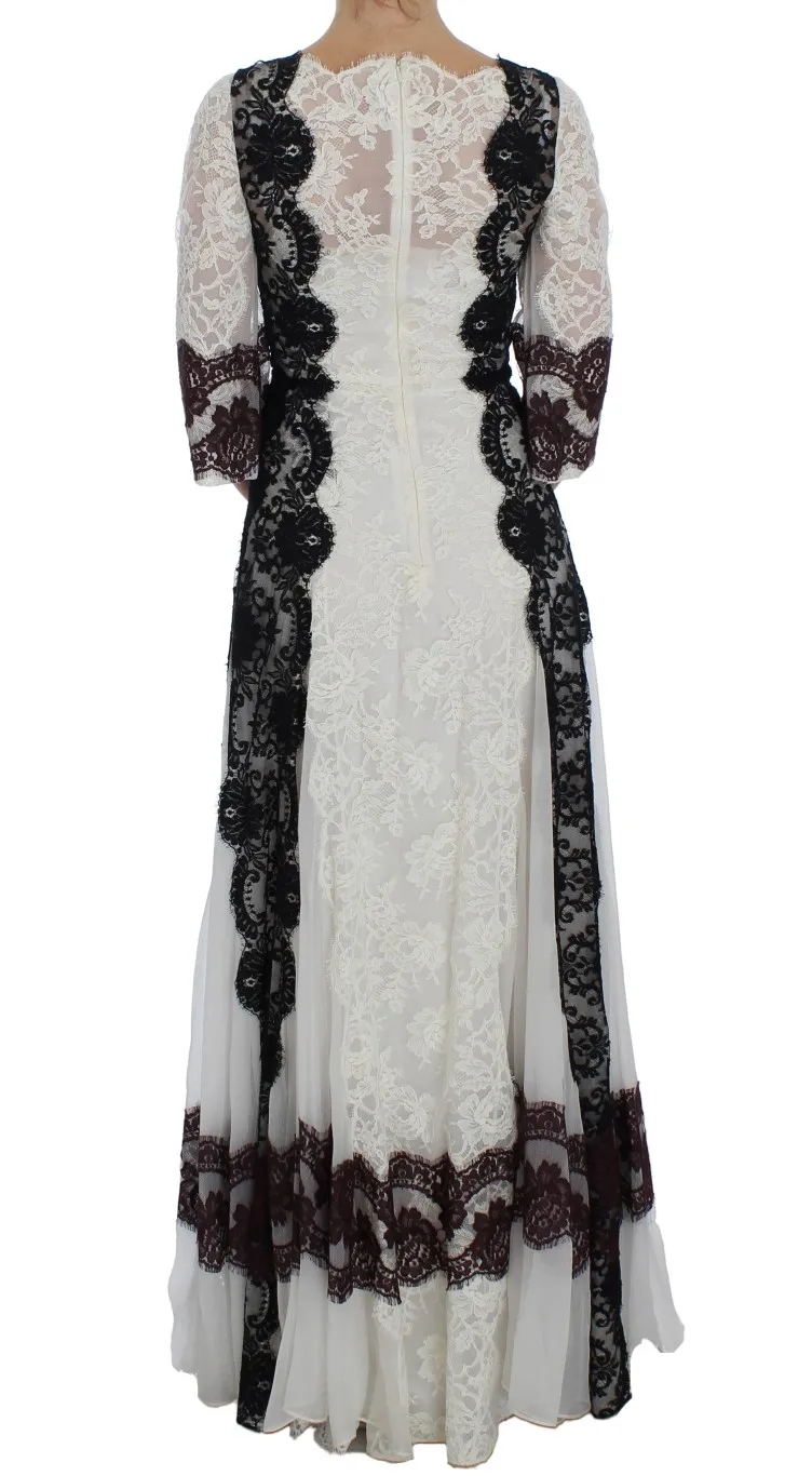 Dolce & Gabbana Women's Floral Lace Silk Blend Maxi Dress