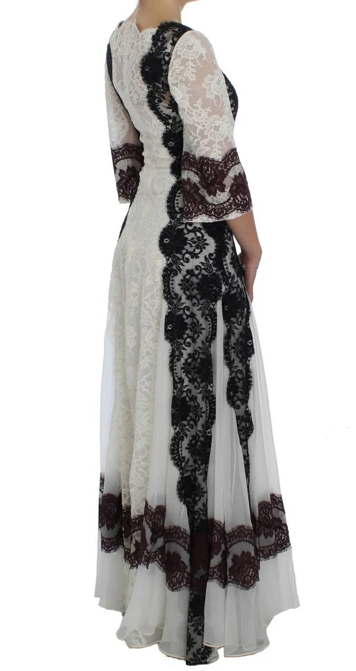 Dolce & Gabbana Women's Floral Lace Silk Blend Maxi Dress