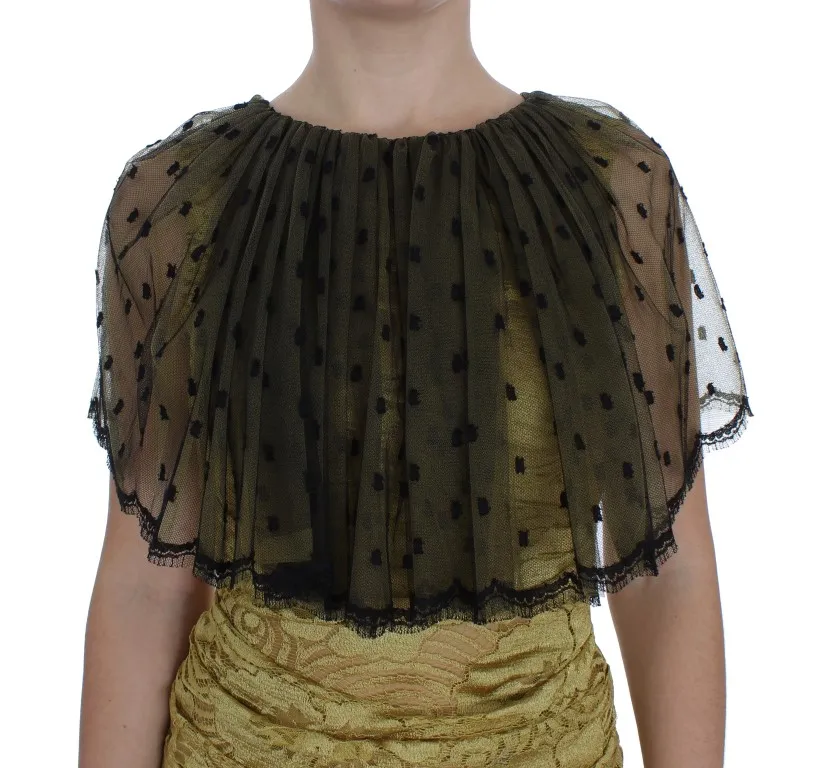 Dolce & Gabbana Women's Yellow Floral Lace Sheath Dress