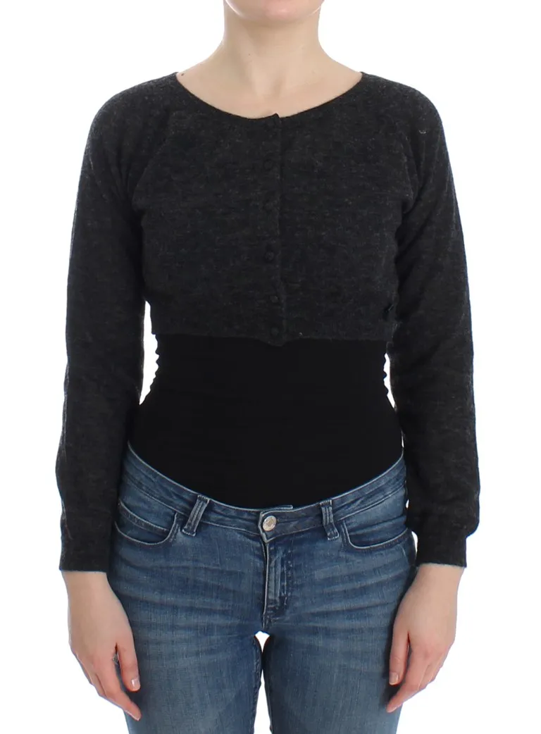 Ermanno Scervino Women's Chic Cropped Alpaca Wool Sweater