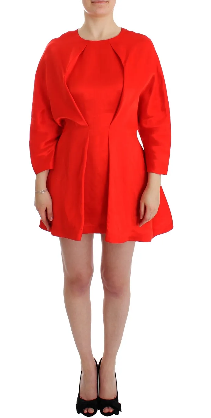 Fyodor Golan Women's Radiant Red Linen Blend Artisan Dress