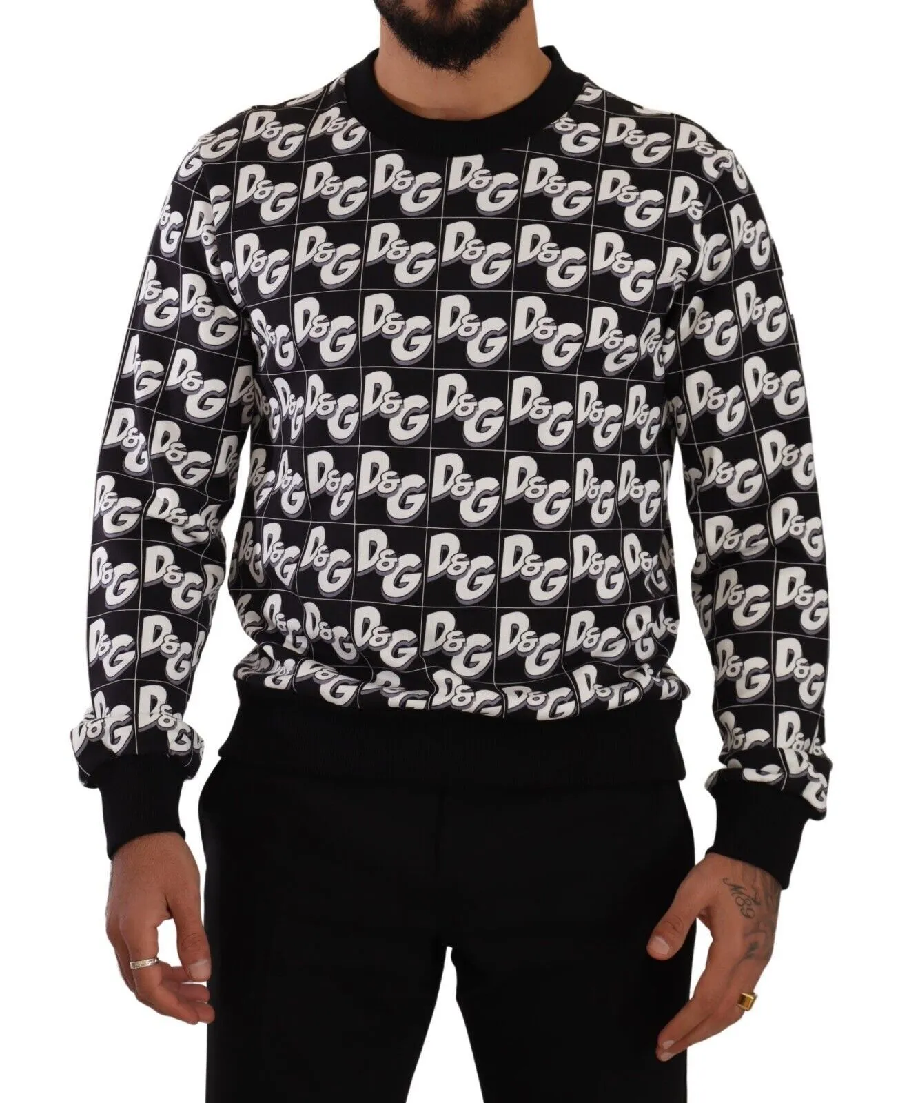 Dolce & Gabbana Men's Elegant Monochrome Crewneck Sweater