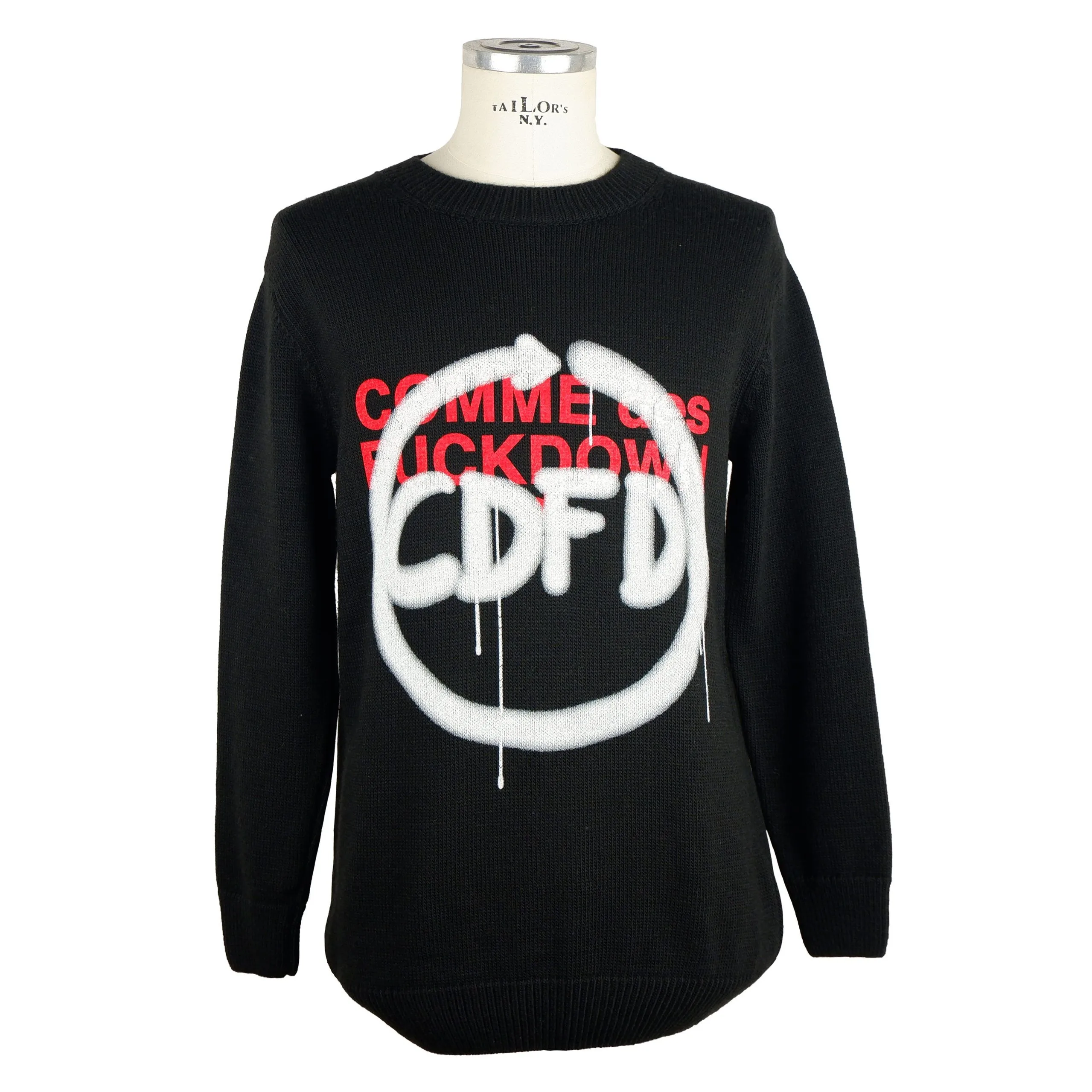 Comme Des Fuckdown Black Acrylic Men Sweater