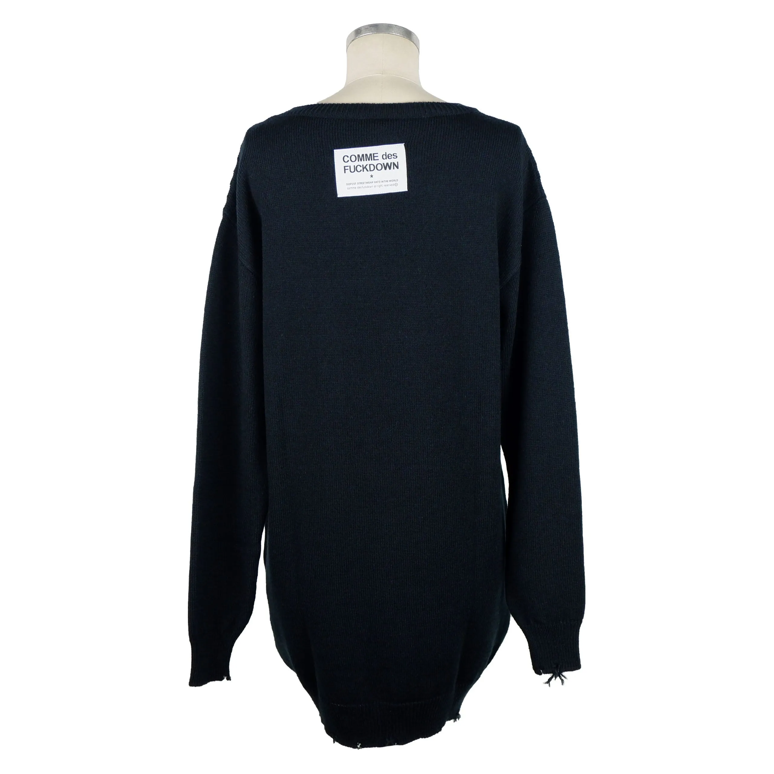 Comme Des Fuckdown Women's Chic Jagged Edge Crew-Neck Sweater