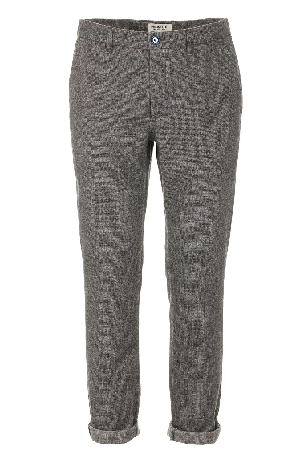 Fred Mello Men's Elegant Blue Men's Trousers - Regular Fit