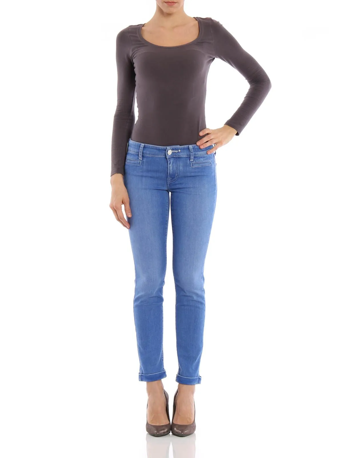 Jacob Cohen Women's Elegant Light Blue Stretch Denim