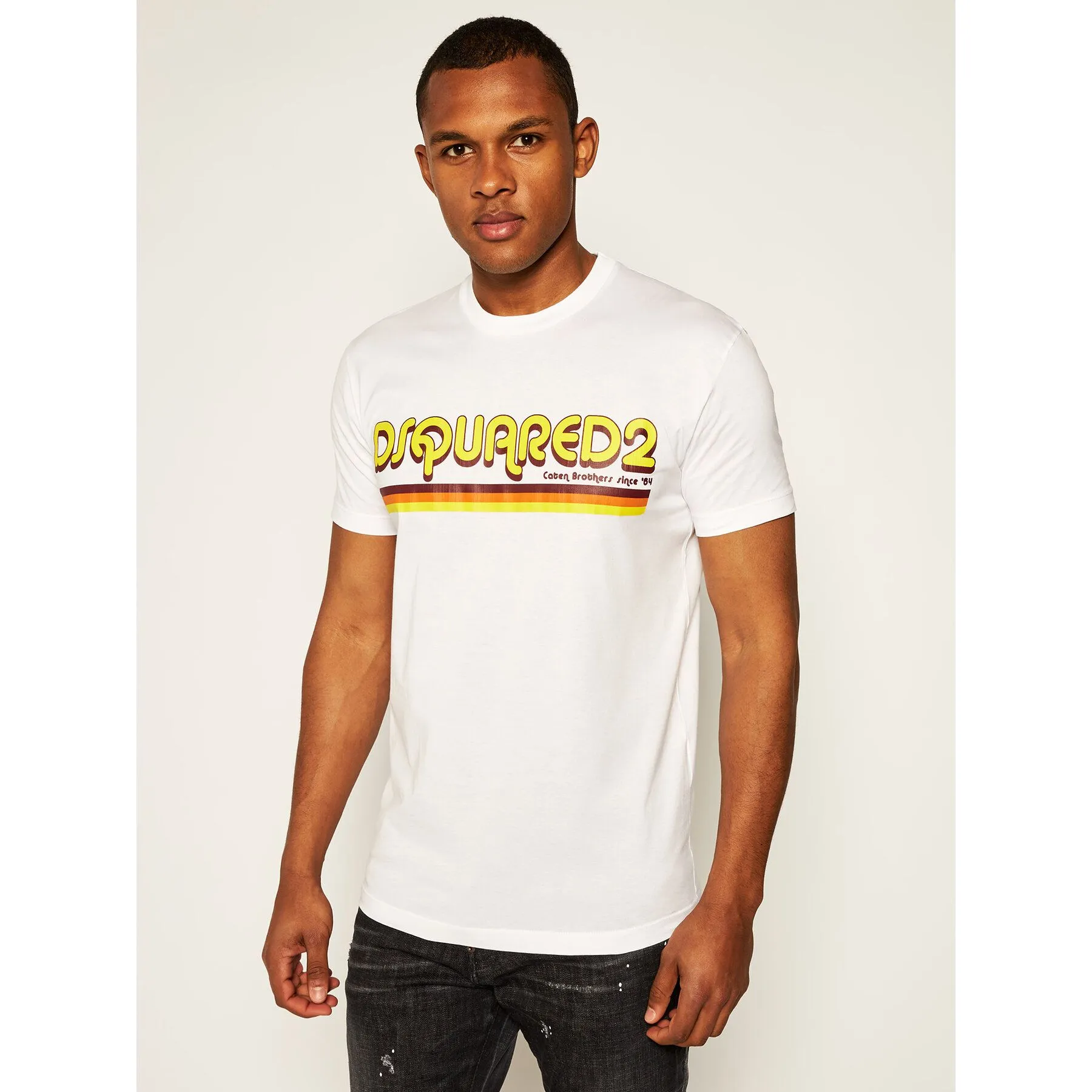 Dsquared² Men's Elevated Casual Chic Short-Sleeved Printed Tee