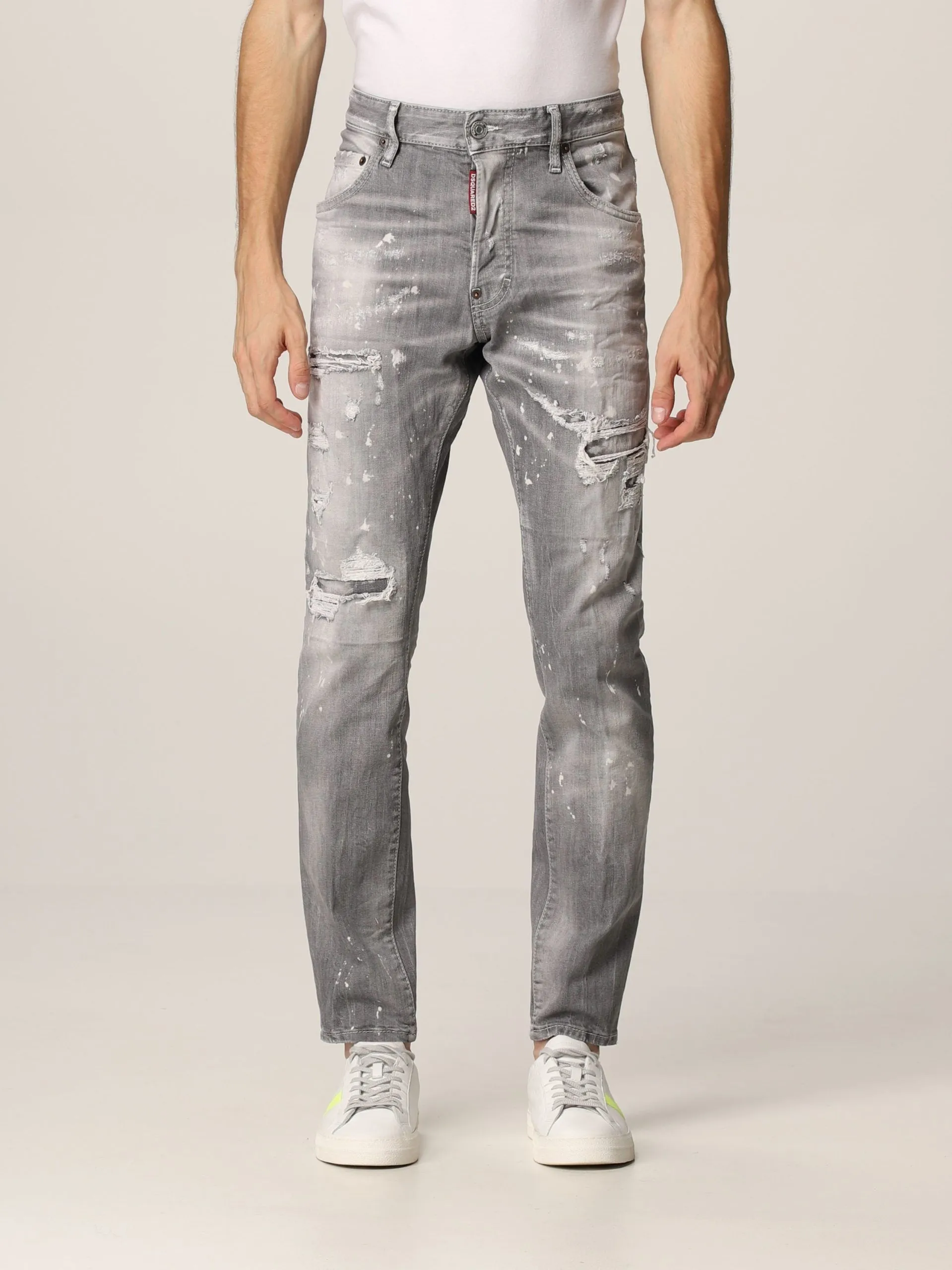 Dsquared² Men's Chic Gray Slim Fit Skater Jeans