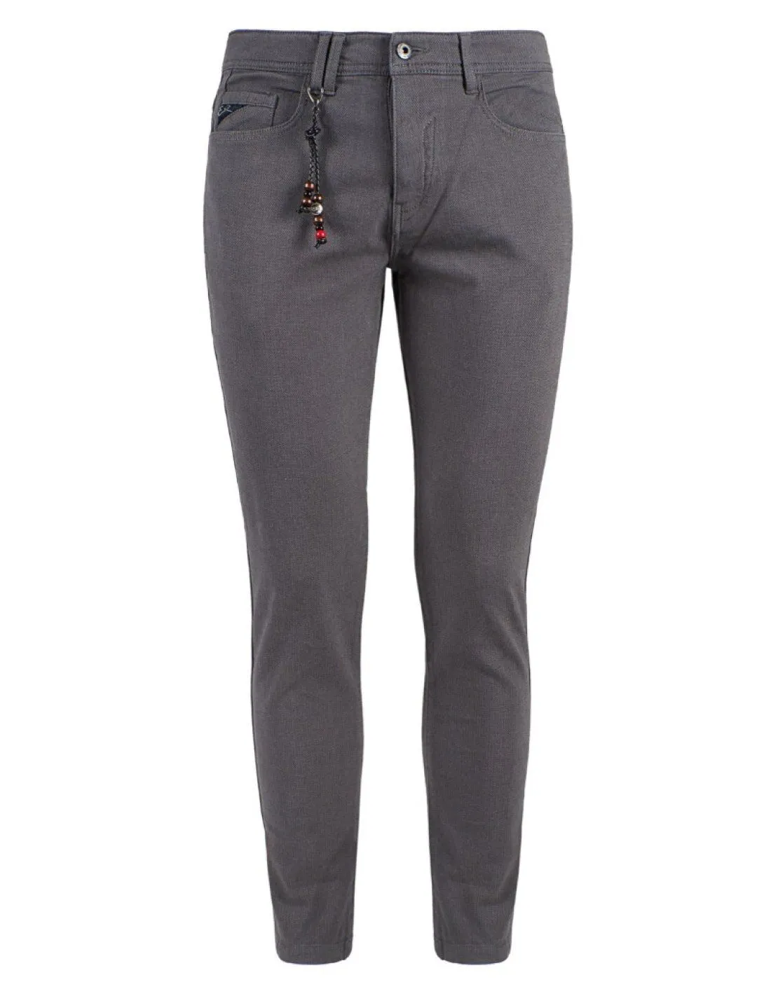Yes Zee Gray Cotton Men Trouser