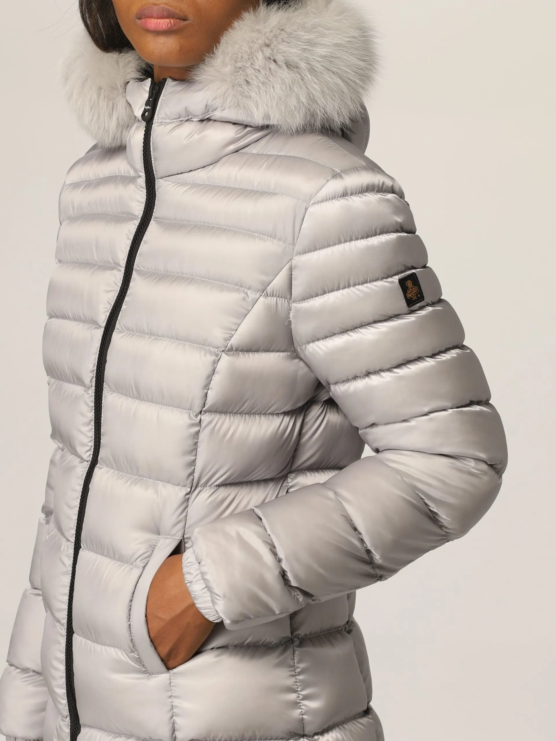 Refrigiwear Women's Chic Padded Down Jacket with Fur Hood