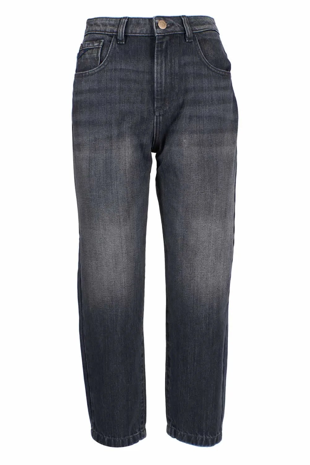 Yes Zee Women's Black Cotton Women's High-Waisted Jeans