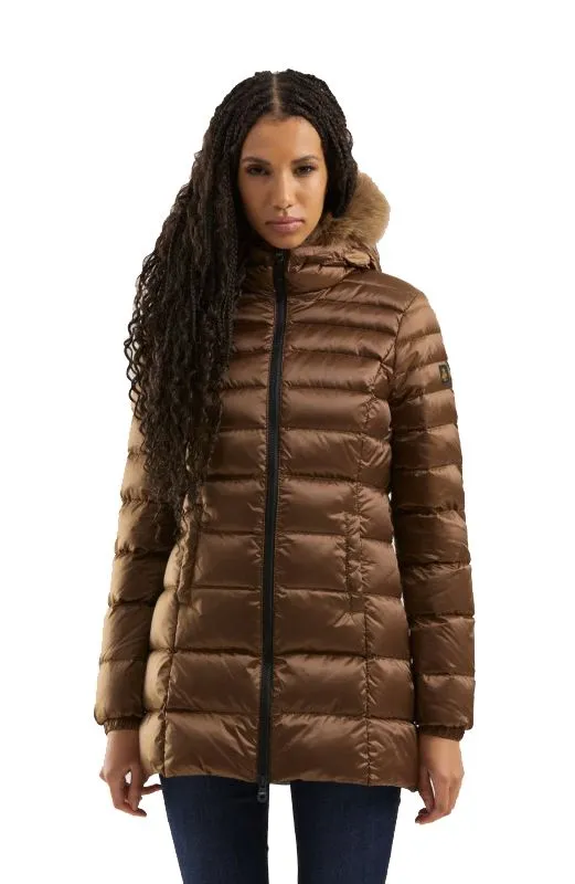 Refrigiwear Women's Classic Padded Down Jacket with Fur Hood