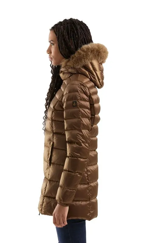 Refrigiwear Women's Classic Padded Down Jacket with Fur Hood