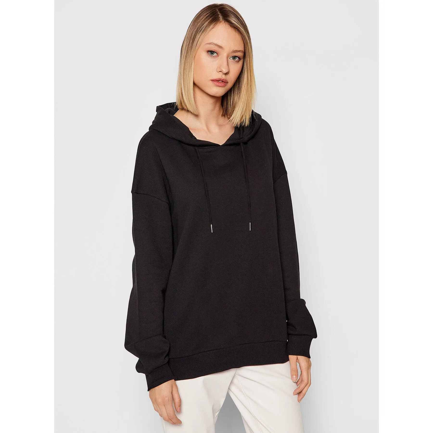 Patrizia Pepe Women's Embossed Detail Cotton Hoodie - Elegance with Comfort