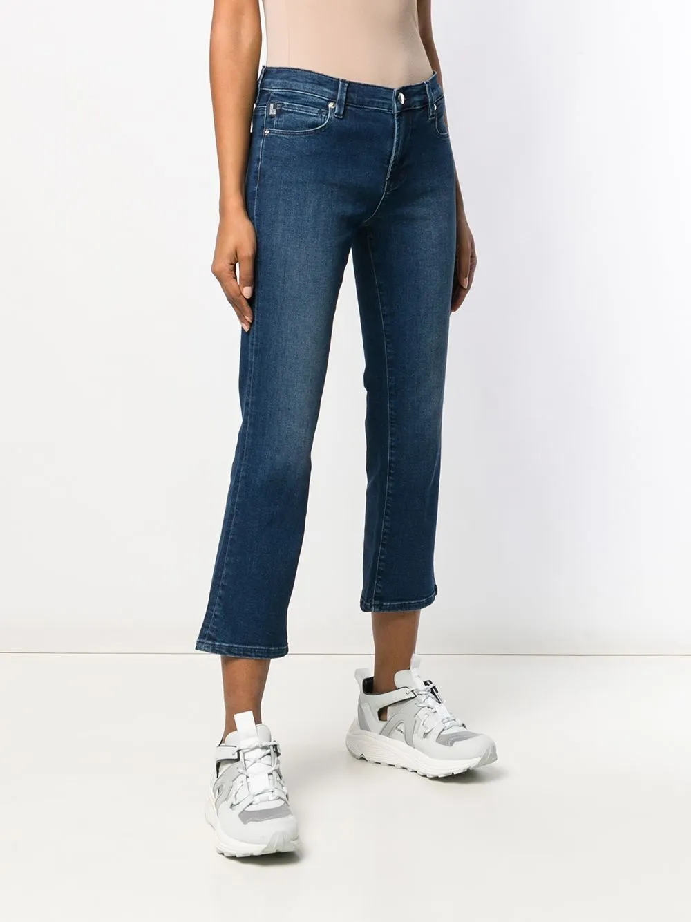 Love Moschino Women's Blue Cotton Women's Cropped Jean