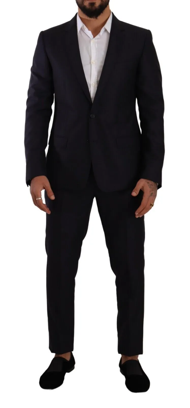 Dolce & Gabbana Men's Elegant Slim Fit Wool Silk Cashmere Men's Suit