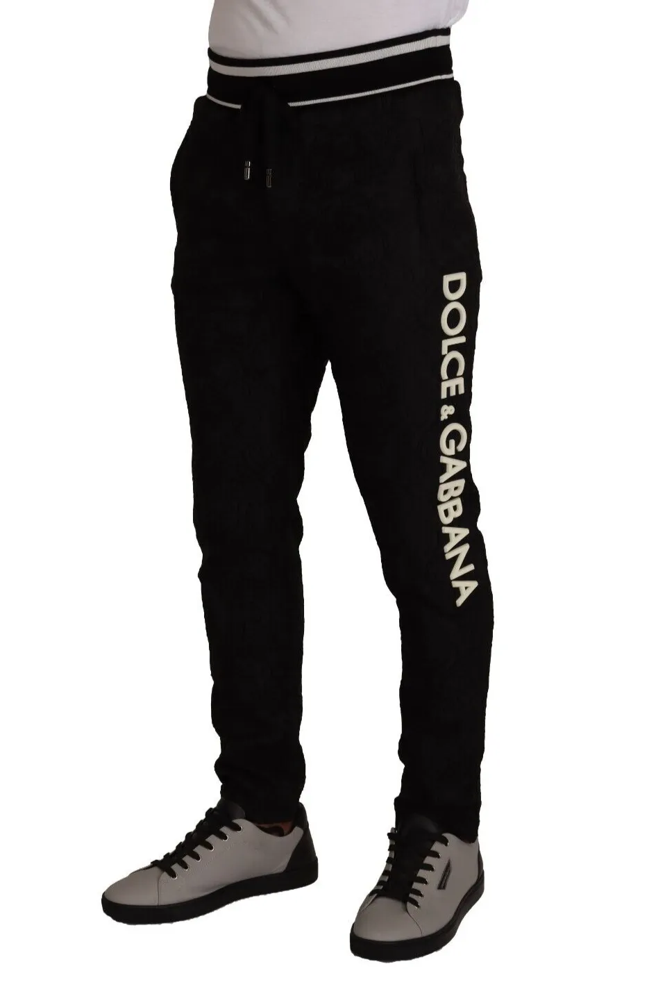 Dolce & Gabbana Men's Elegant Black Jogging Sweat Pants